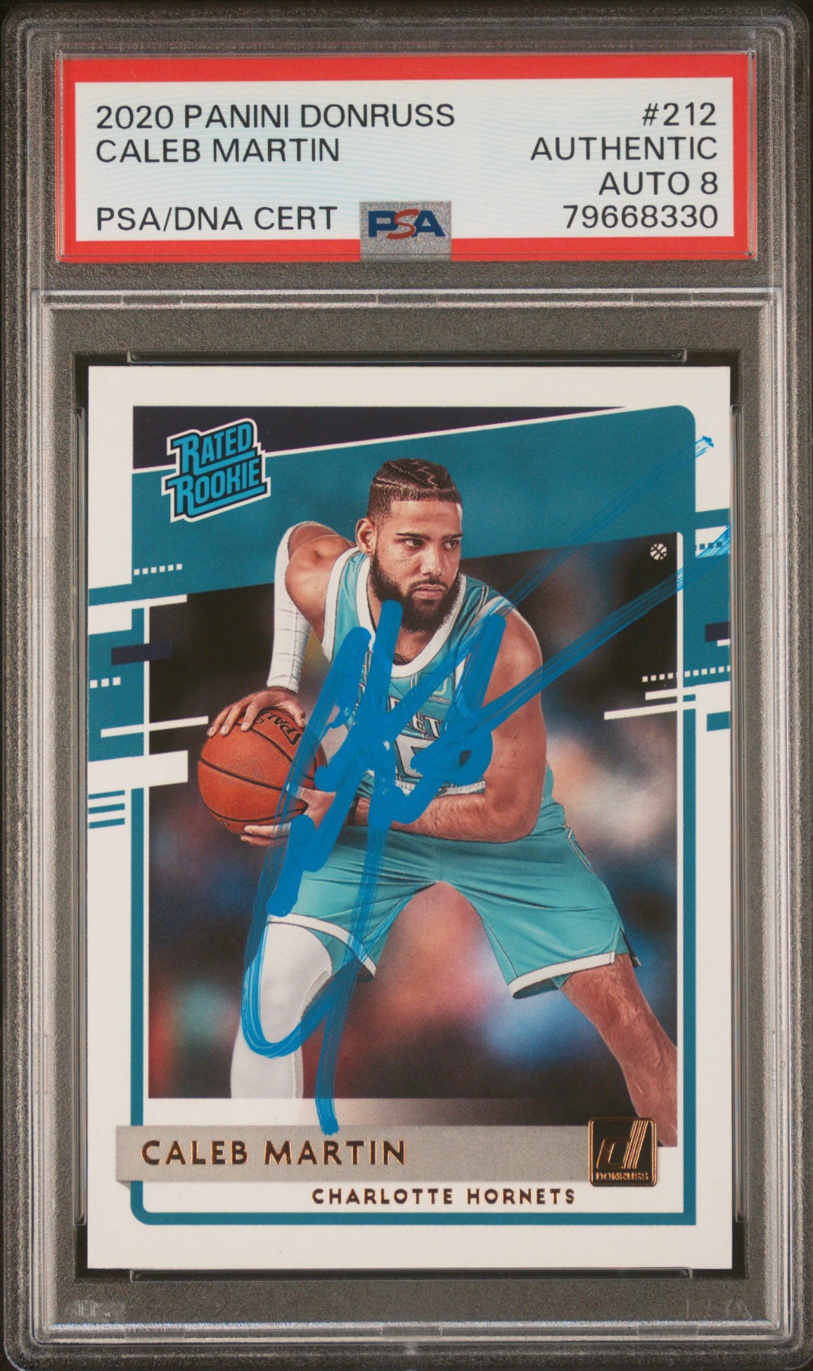 ❤️ 2020 Caleb Martin Donruss #212 Cobalt Blue Hard Signed Auto Rookie RC  Auto Psa 8 Pop 1