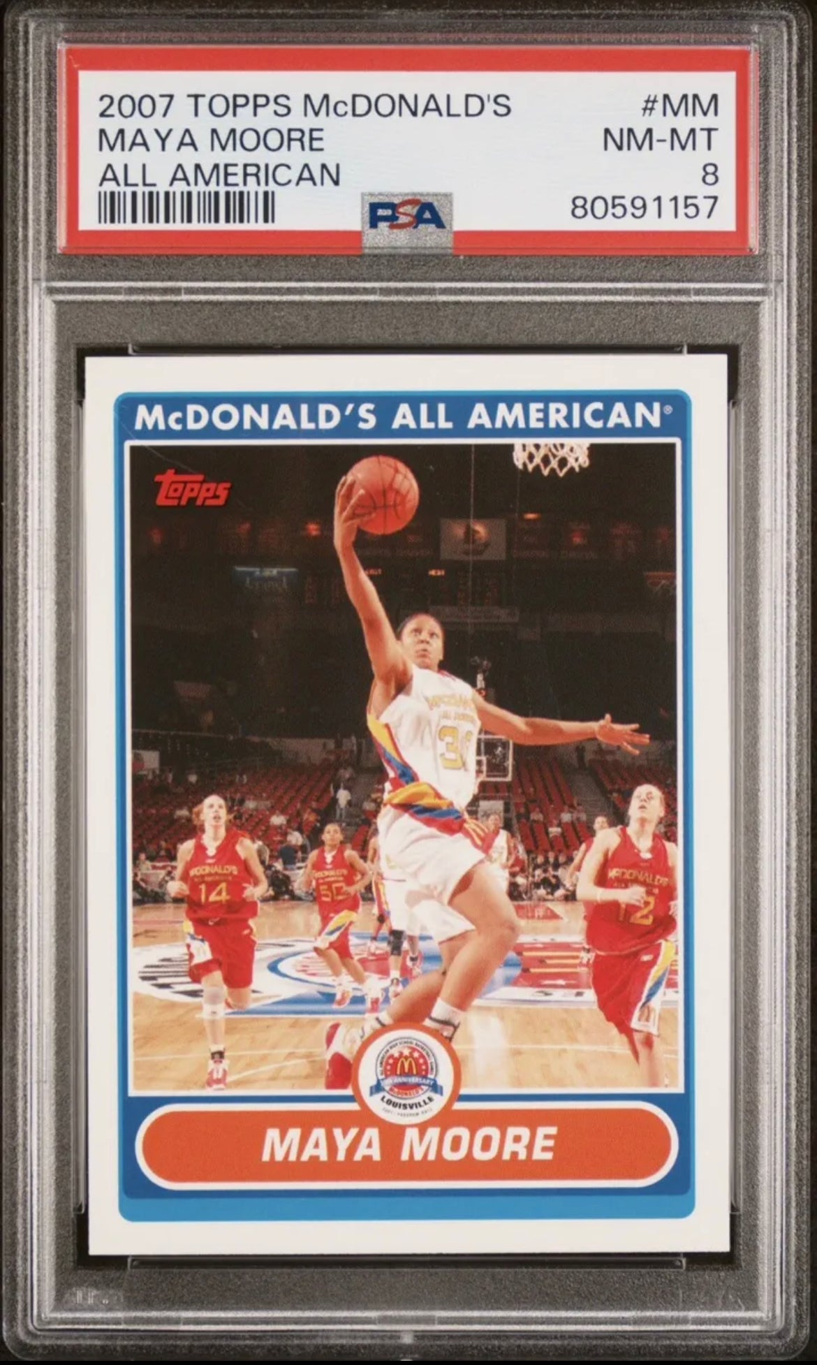 ❤️2007 Topps McDonald's All American #MM Maya Moore Rookie PSA 8 Lynx Pop 4