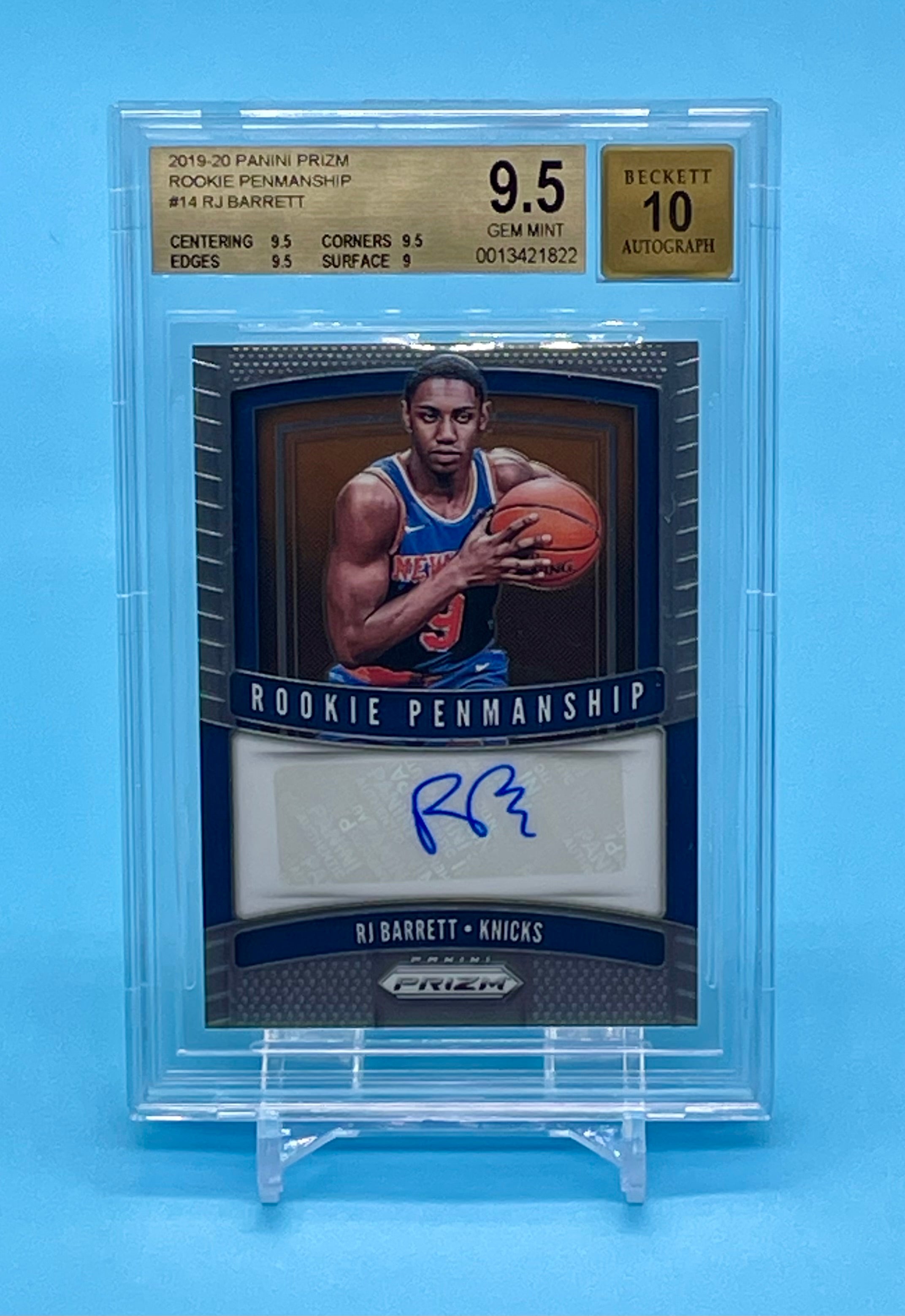 ❤️2019-20 Panini Prizm Rookie Penmanship RJ BARRETT BGS 9.5 RC AUTO 10 Gem Mint