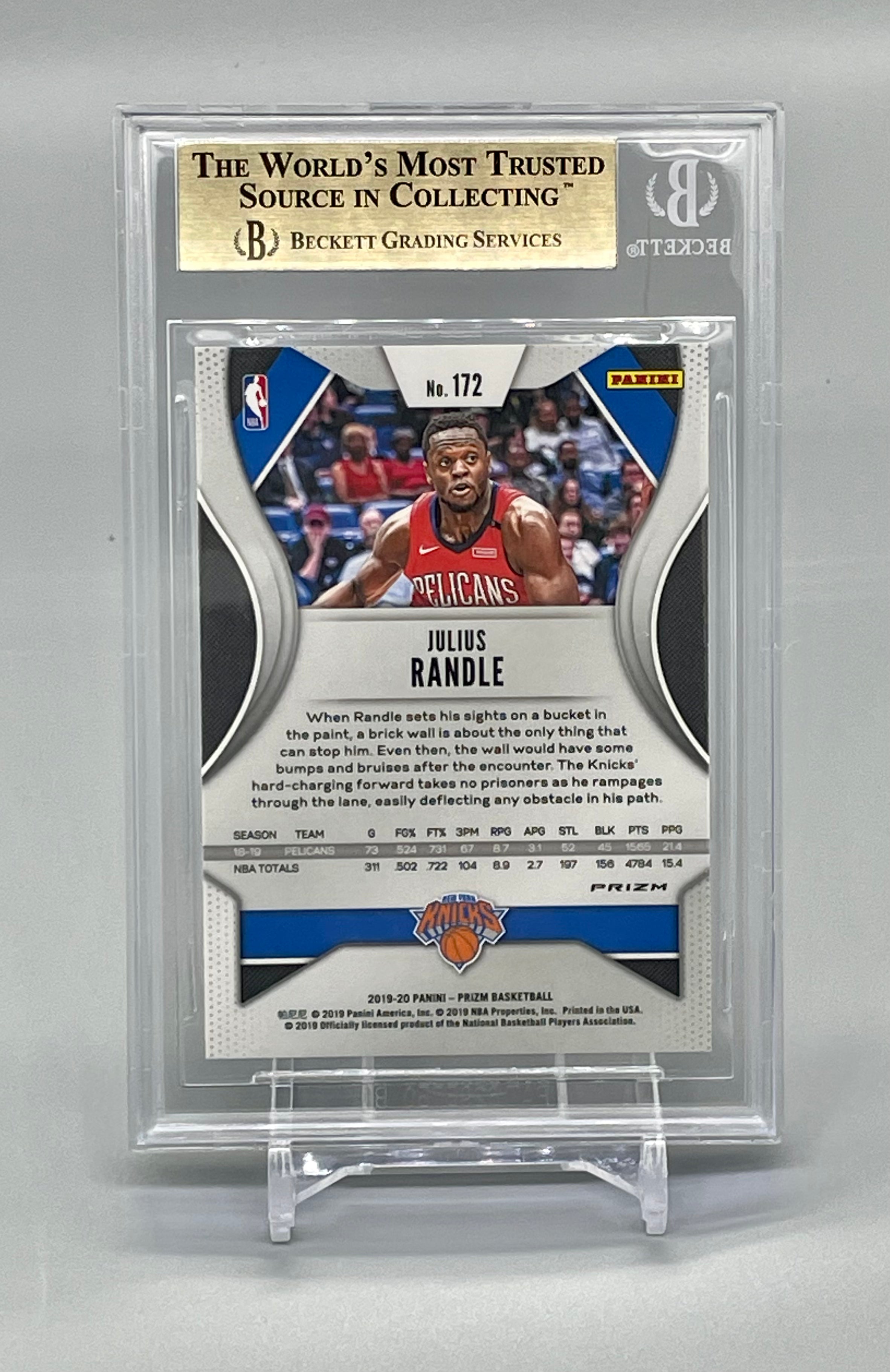 ❤️2019 Panini Prizm Choice Tiger Stripe Julius Randle #172 Parallel SSP BGS 9.5 “TRUE GEM MINT” - All subs 9.5 or higher