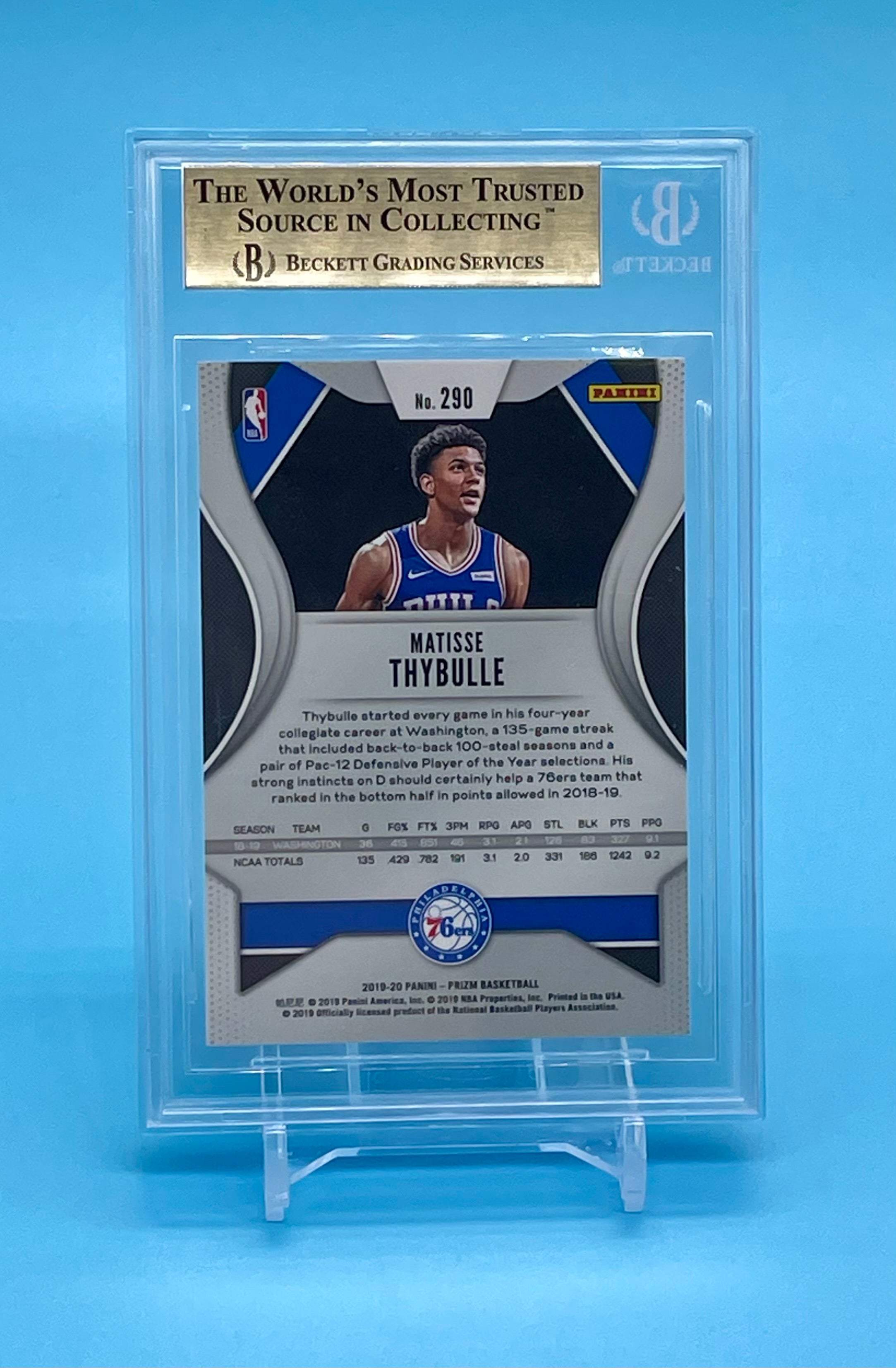 ❤️2019 Panini Prizm Matisse Thybulle Base Rookie Card RC #290 BGS 9.5 Gem Mint