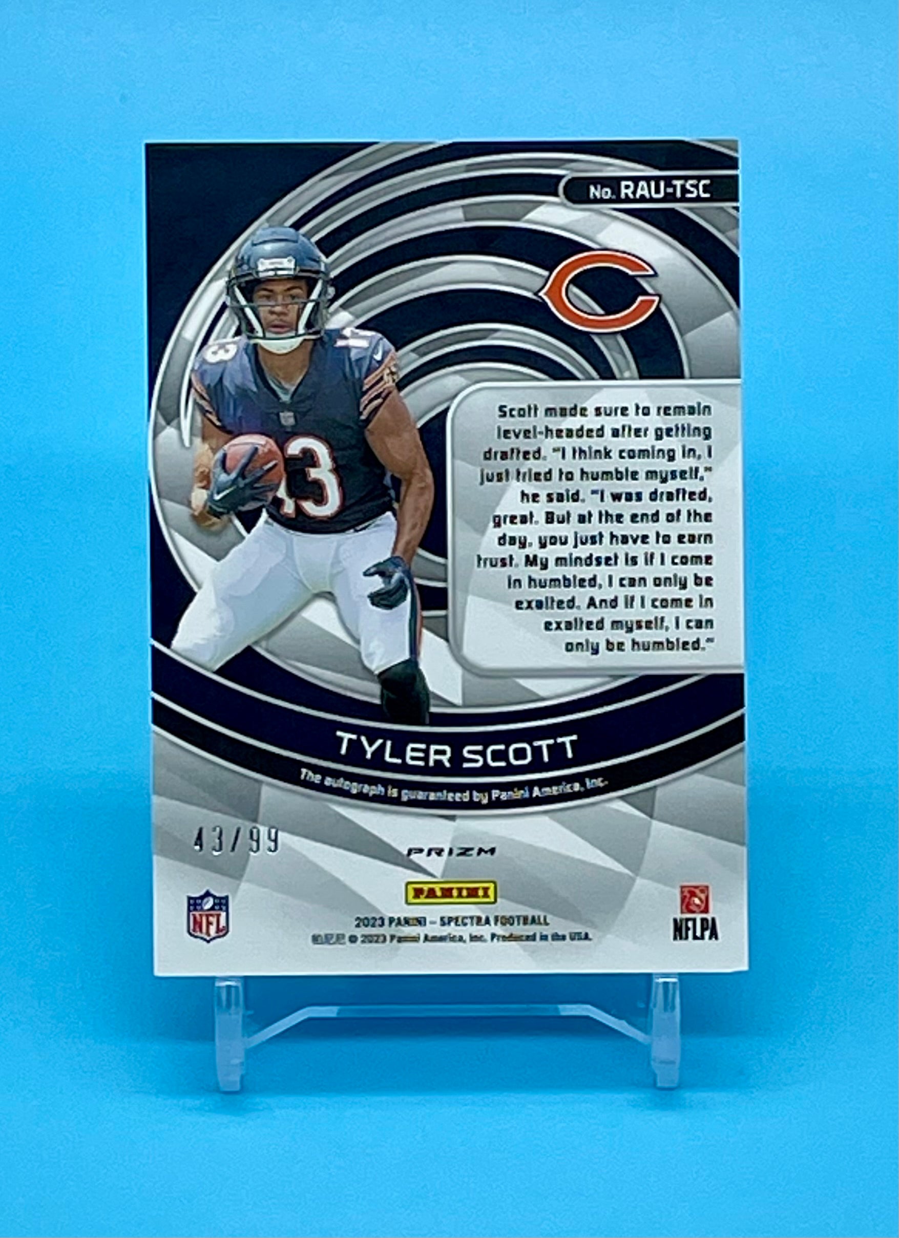 ❤️2023 Panini Spectra Football Rookie Autographs Tyler Scott Auto RC /99 RAU-TSC