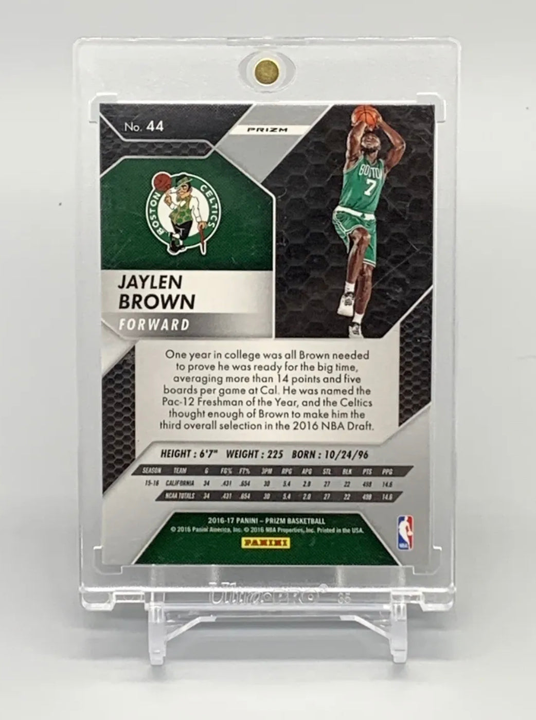 ❤️2016 Jaylen Brown Panini Prizm Silver Rookie RC #44 Celtics Great Centering!