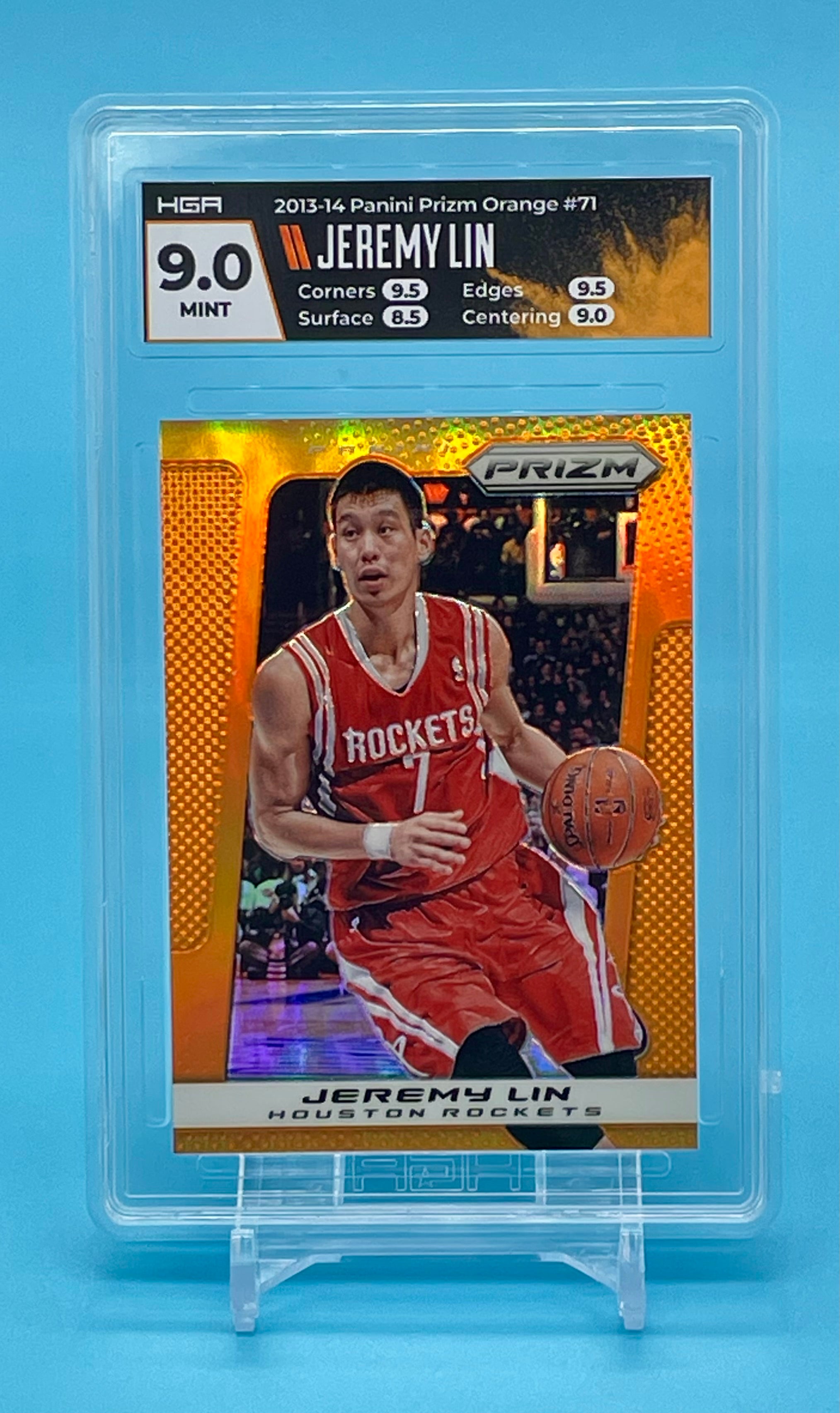 ❤️2013-14 Panini Prizm Basketball #71 Jeremy Lin Orange Prizm Parallel SP #/60 Knicks Rockets Linsanity!