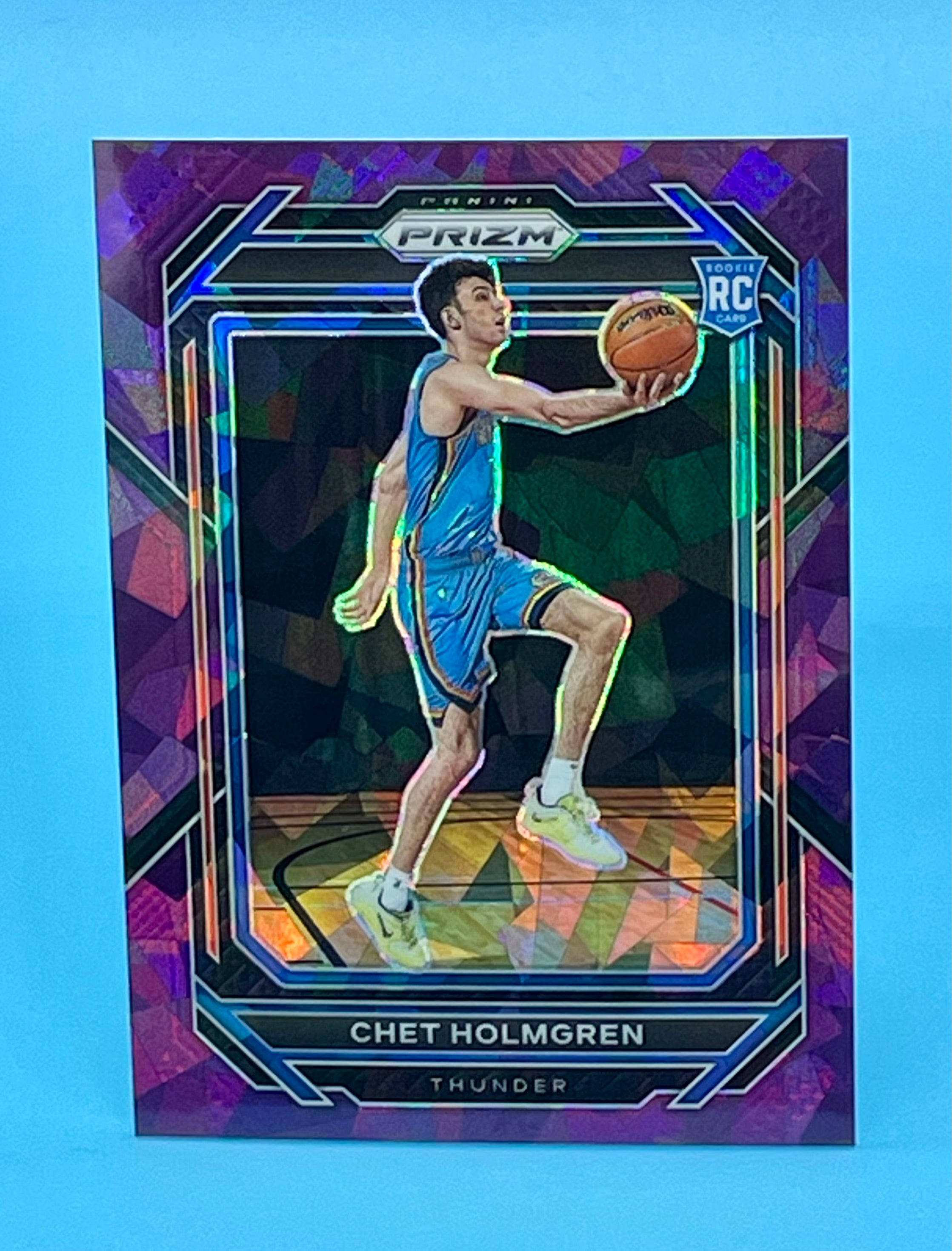 ❤️2022-23 PANINI PRIZM CHET HOLMGREN PURPLE CRACKED ICE ROOKIE RC /149 THUNDER