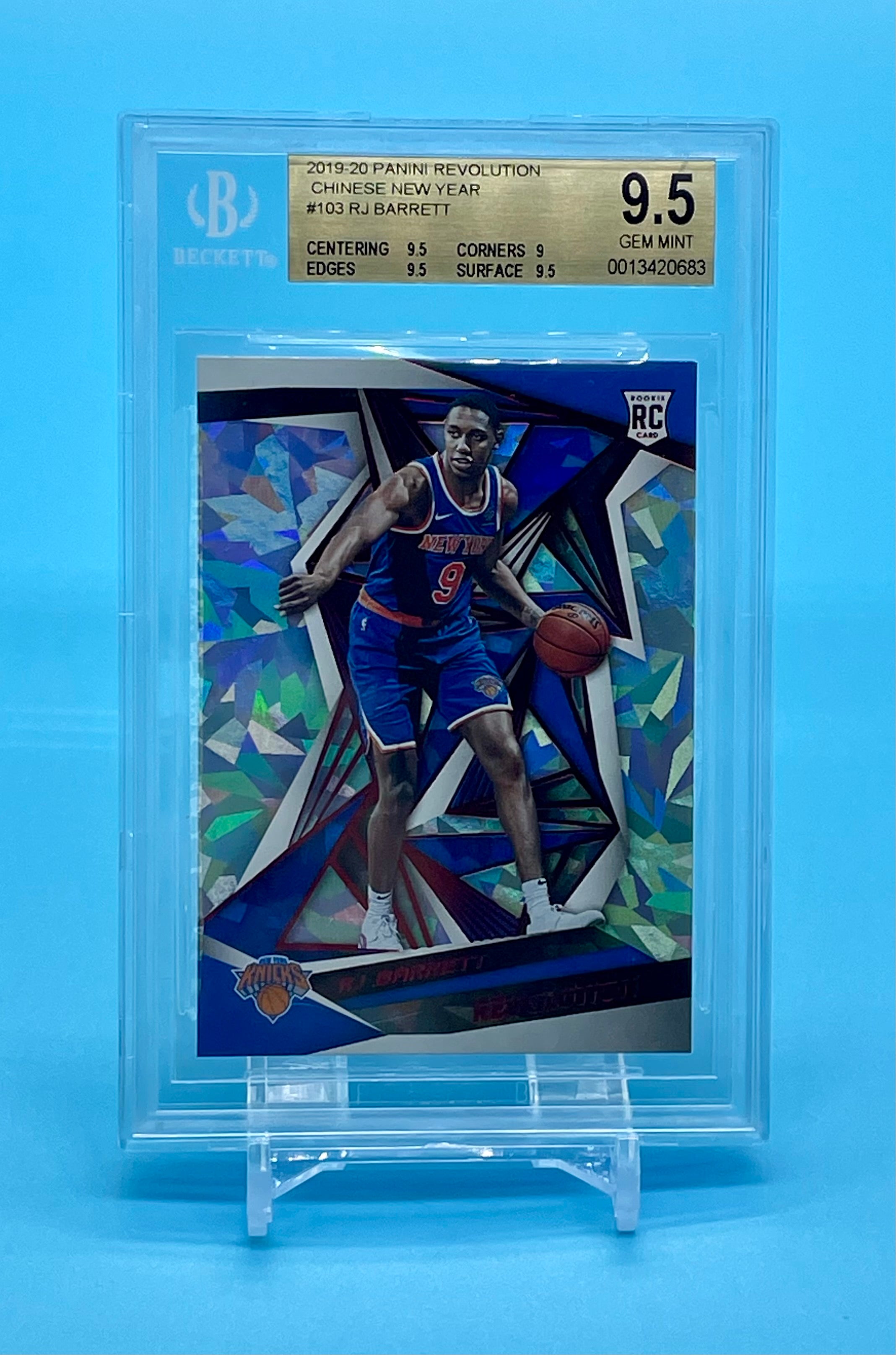 ❤️2019 Panini Revolution Chinese New Year RJ Barrett Rookie PSA 10 Cracked Ice