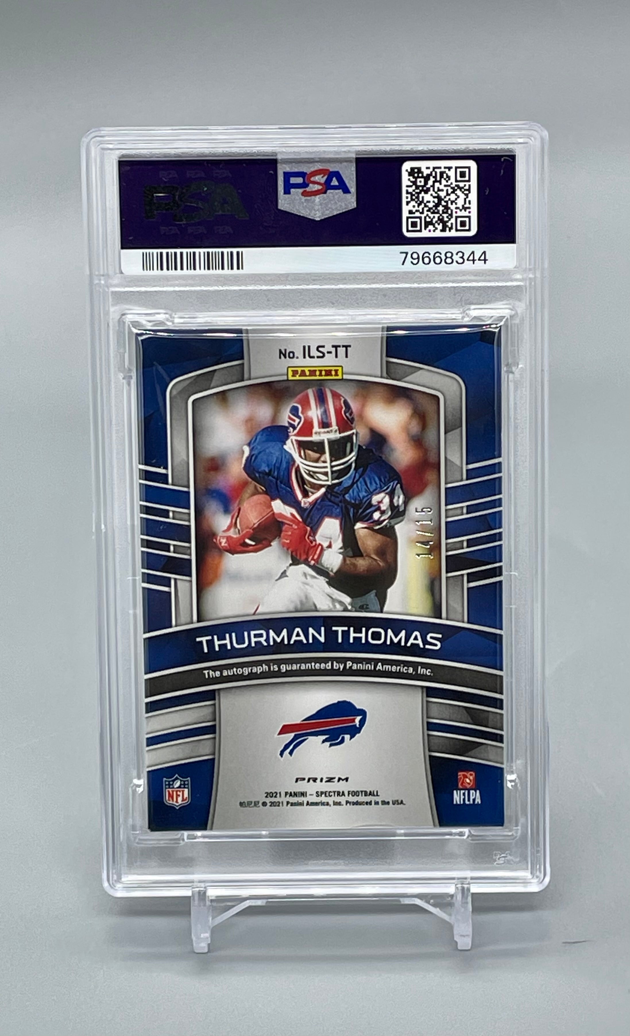 ❤️2021 Panini Spectra Illustrious Legends THURMAN THOMAS 14/15 Auto Psa 10 Pop 1