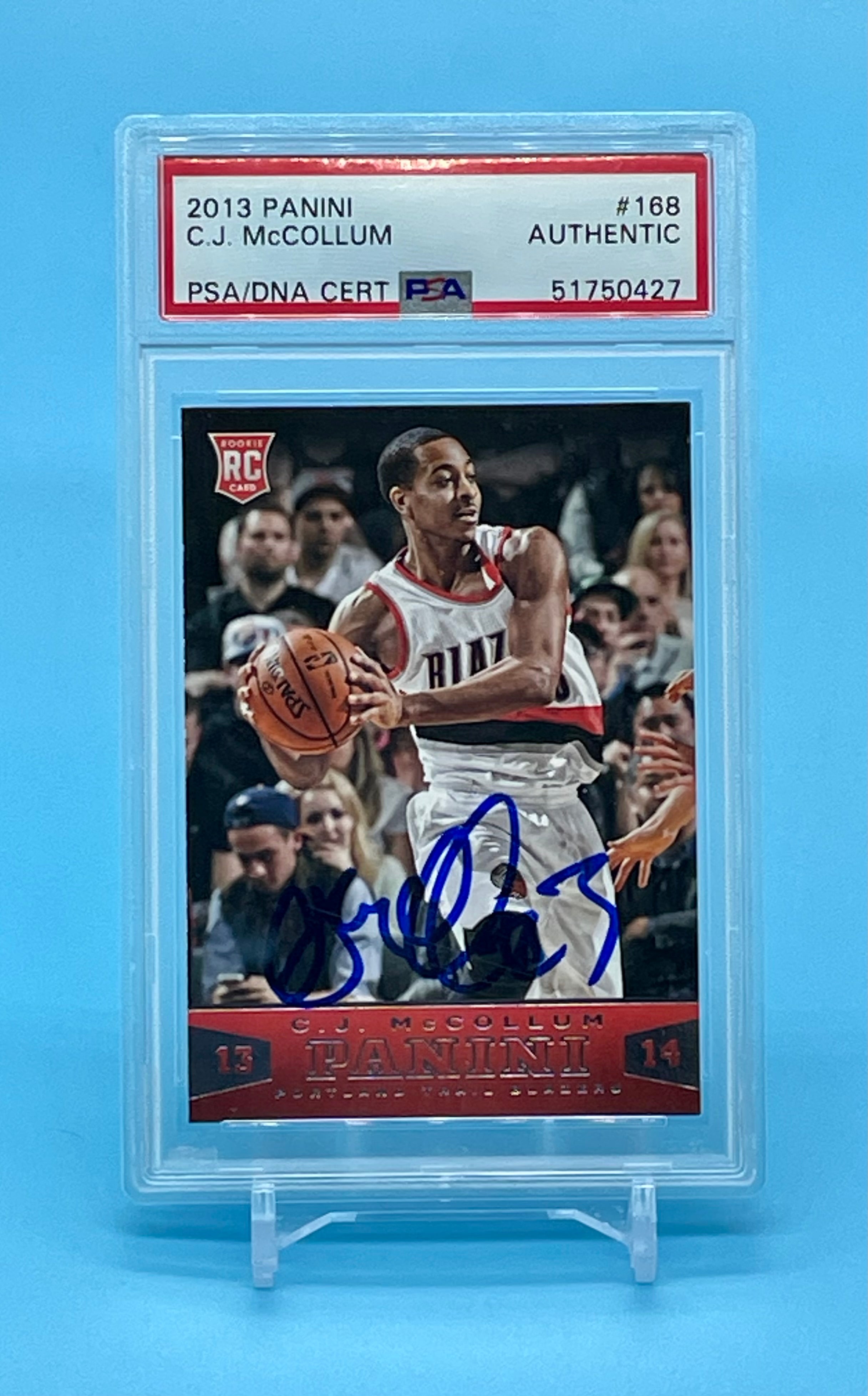 ❤️2013 Panini C.J. McCollum Rookie RC #168  PSA Authentic Autographed Pop 1 Rare