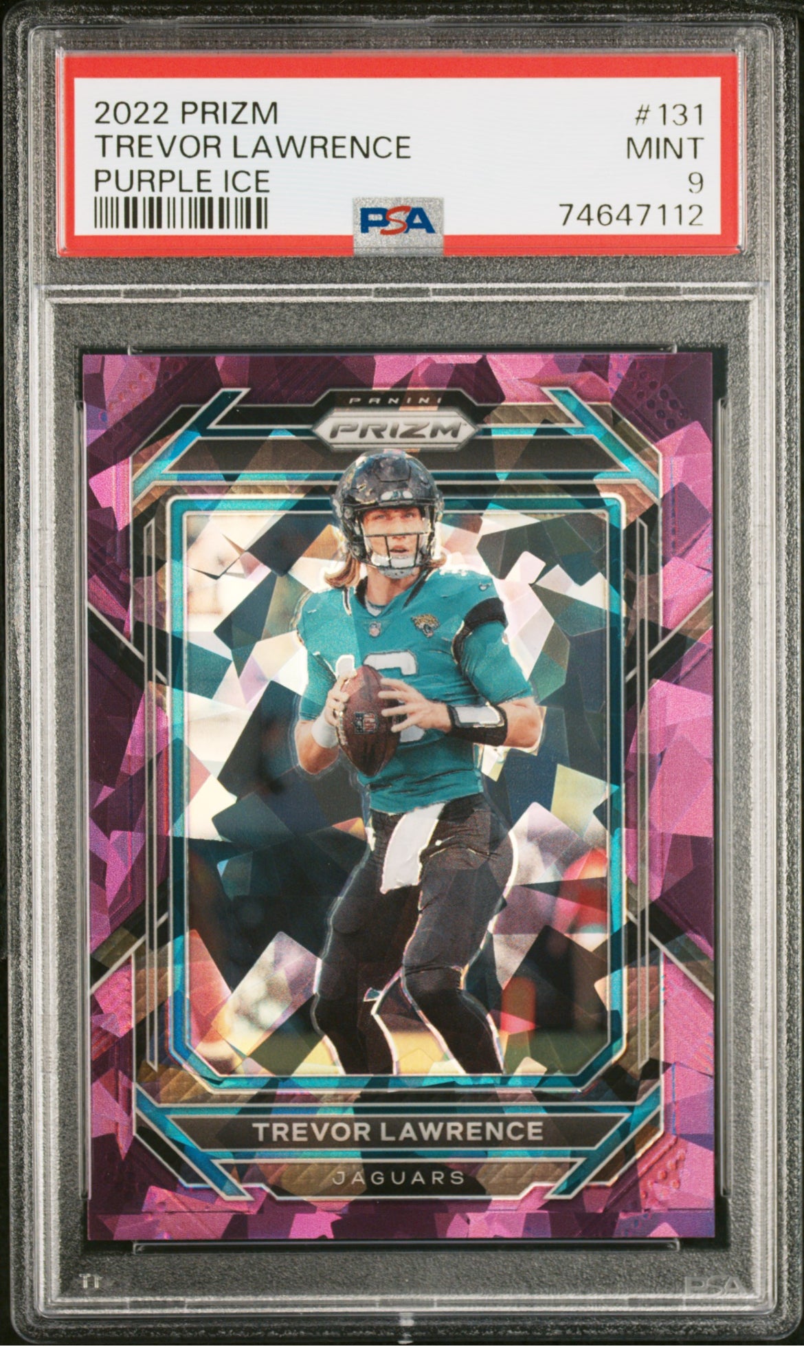 ❤️2022 Panini Prizm Purple Ice Trevor Lawrence /225 PSA 9 MINT #131 Pop 31 SSP Jaguars