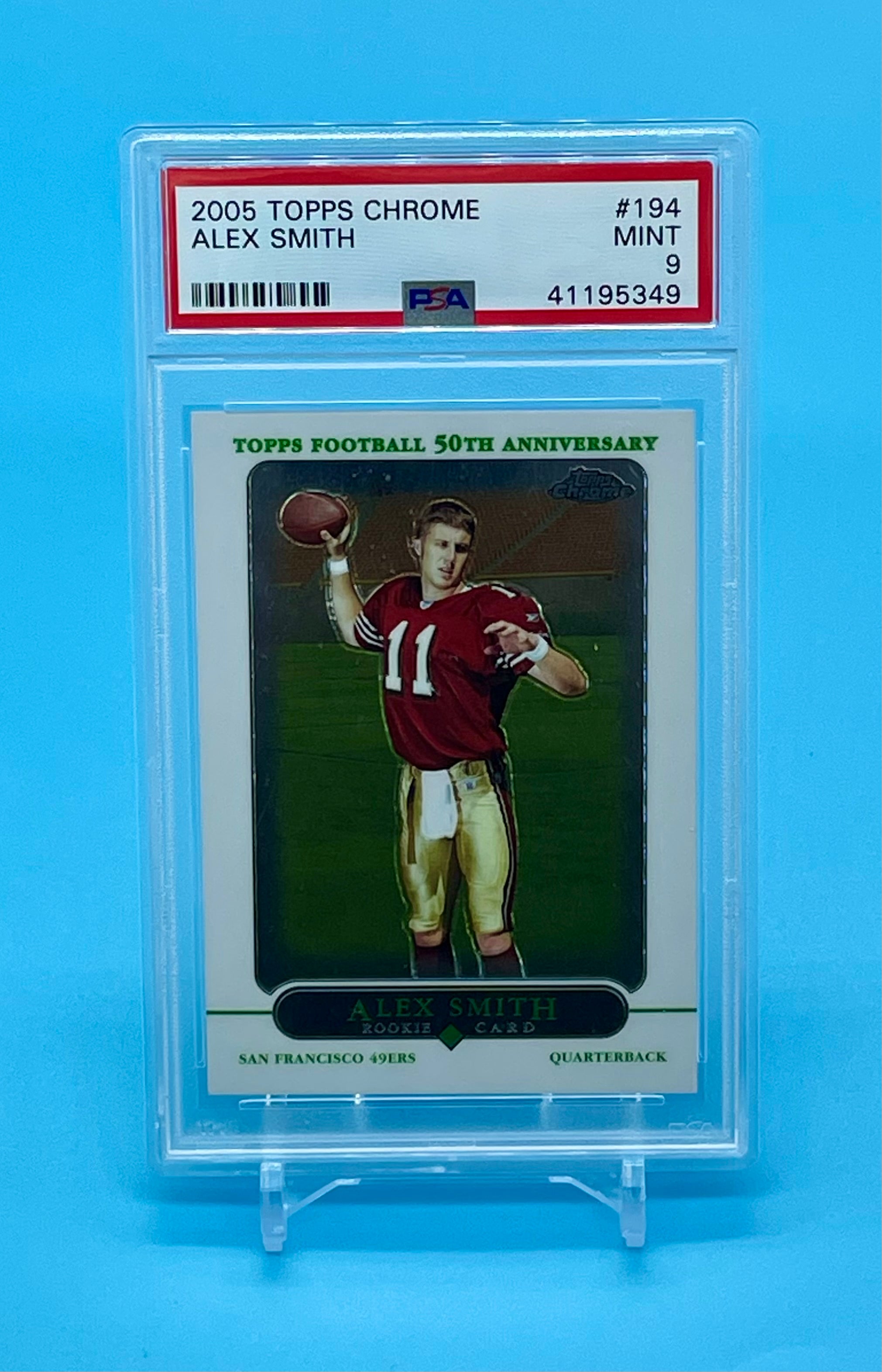 ❤️2005 Topps Chrome Alex Smith #194 RC Rookie San Francisco 49ers PSA 9