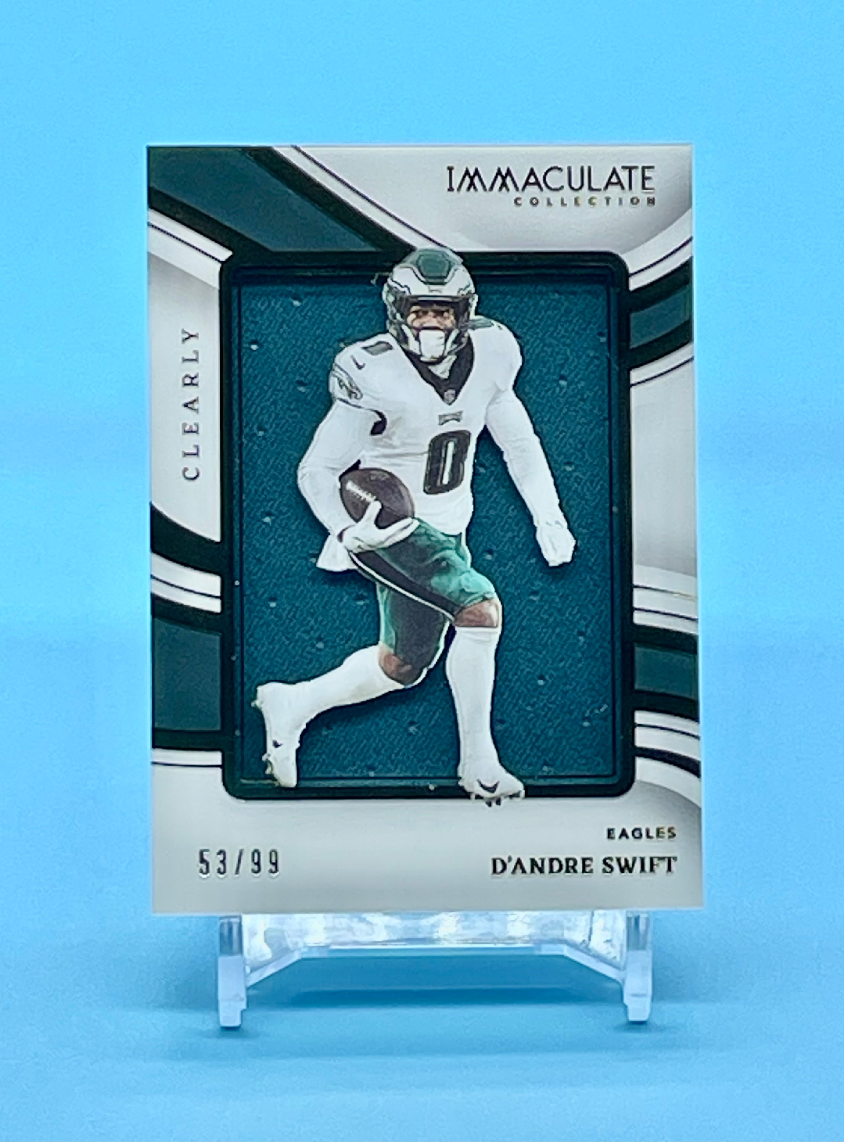 ❤️D'andre Dandre Swift 2023 Immaculate Clearly Player Worn Patch /99 Eagles