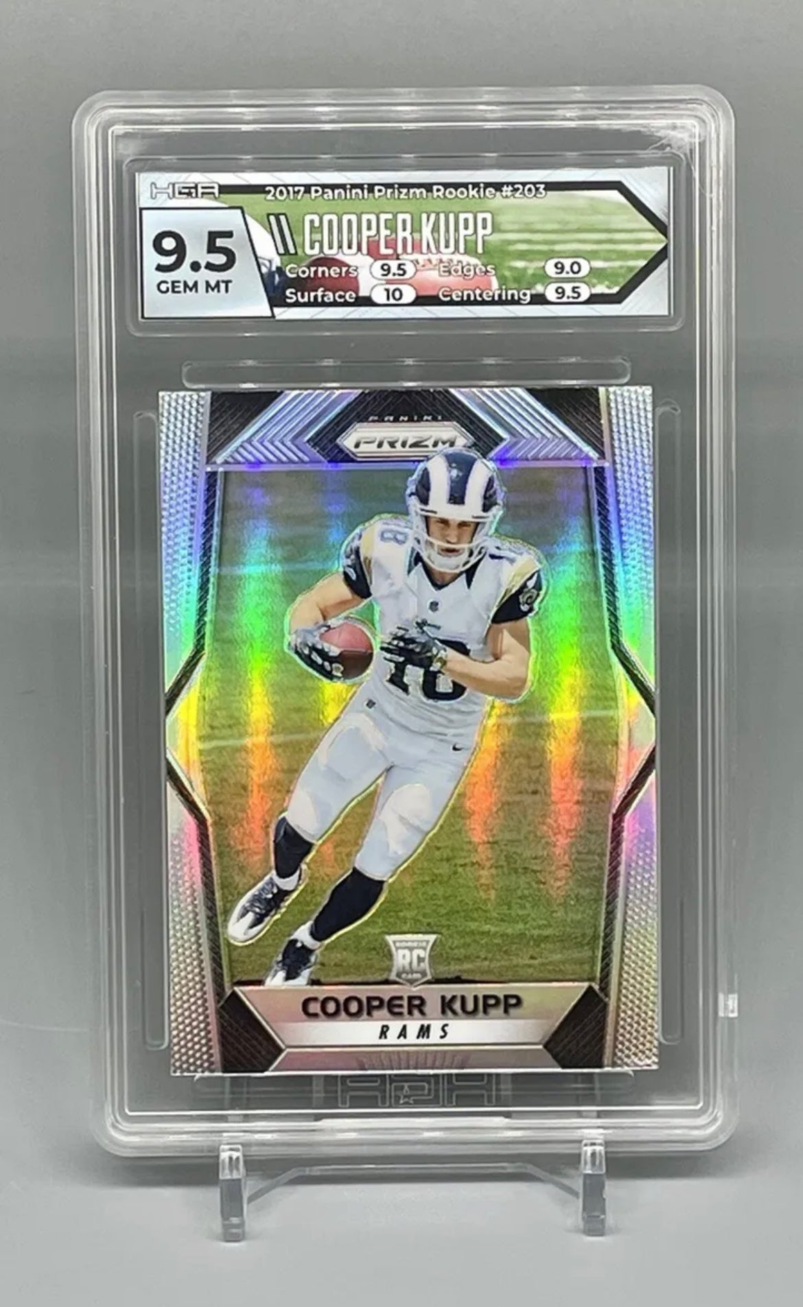 ❤️2017 Panini Silver Prizm #203 Cooper Kupp Rams RC Rookie HGA 9.5 GEM MINT