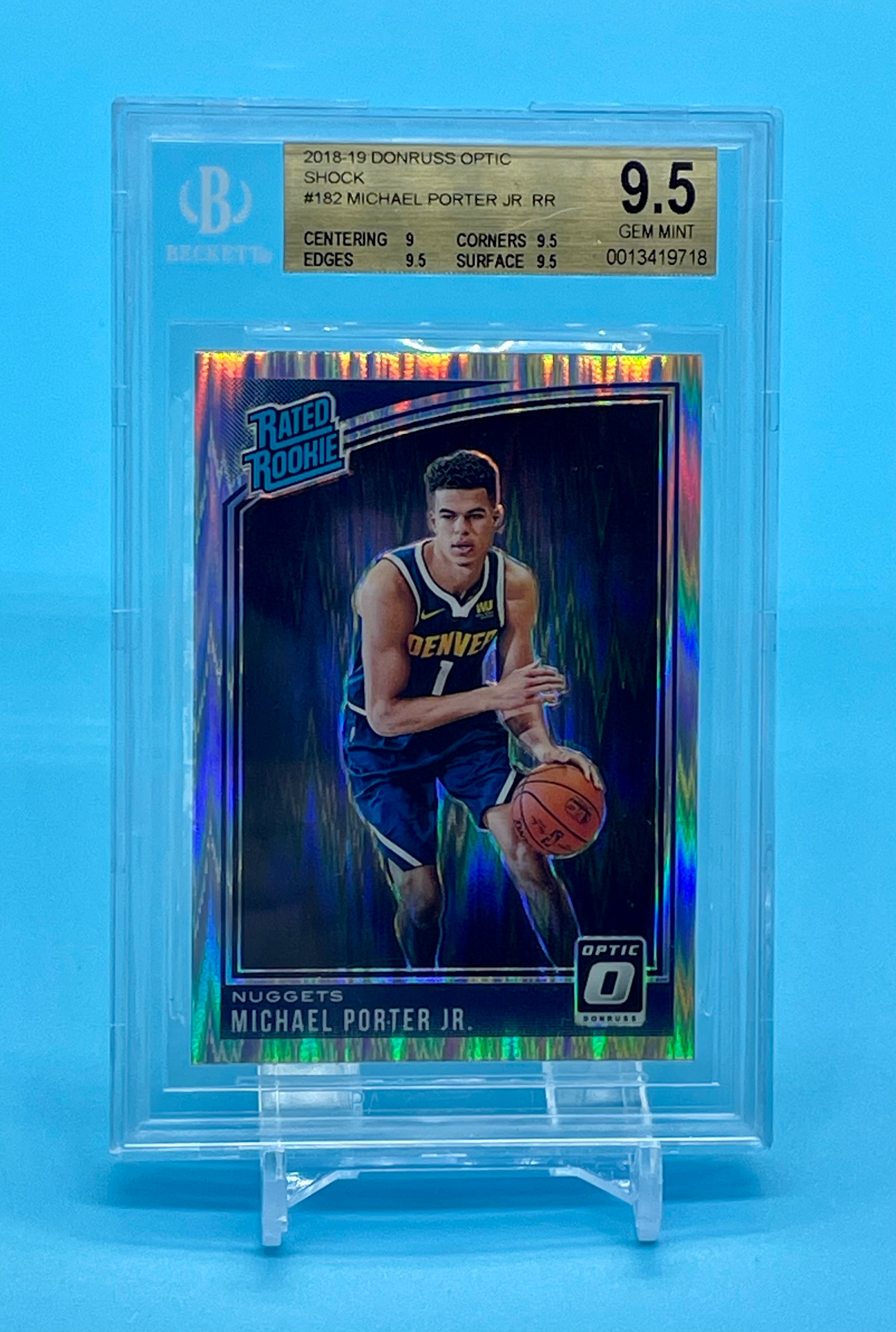 ❤️2018 Michael Porter Jr Panini Donruss Optic #182 Shock Rated Rookie BGS 9.5