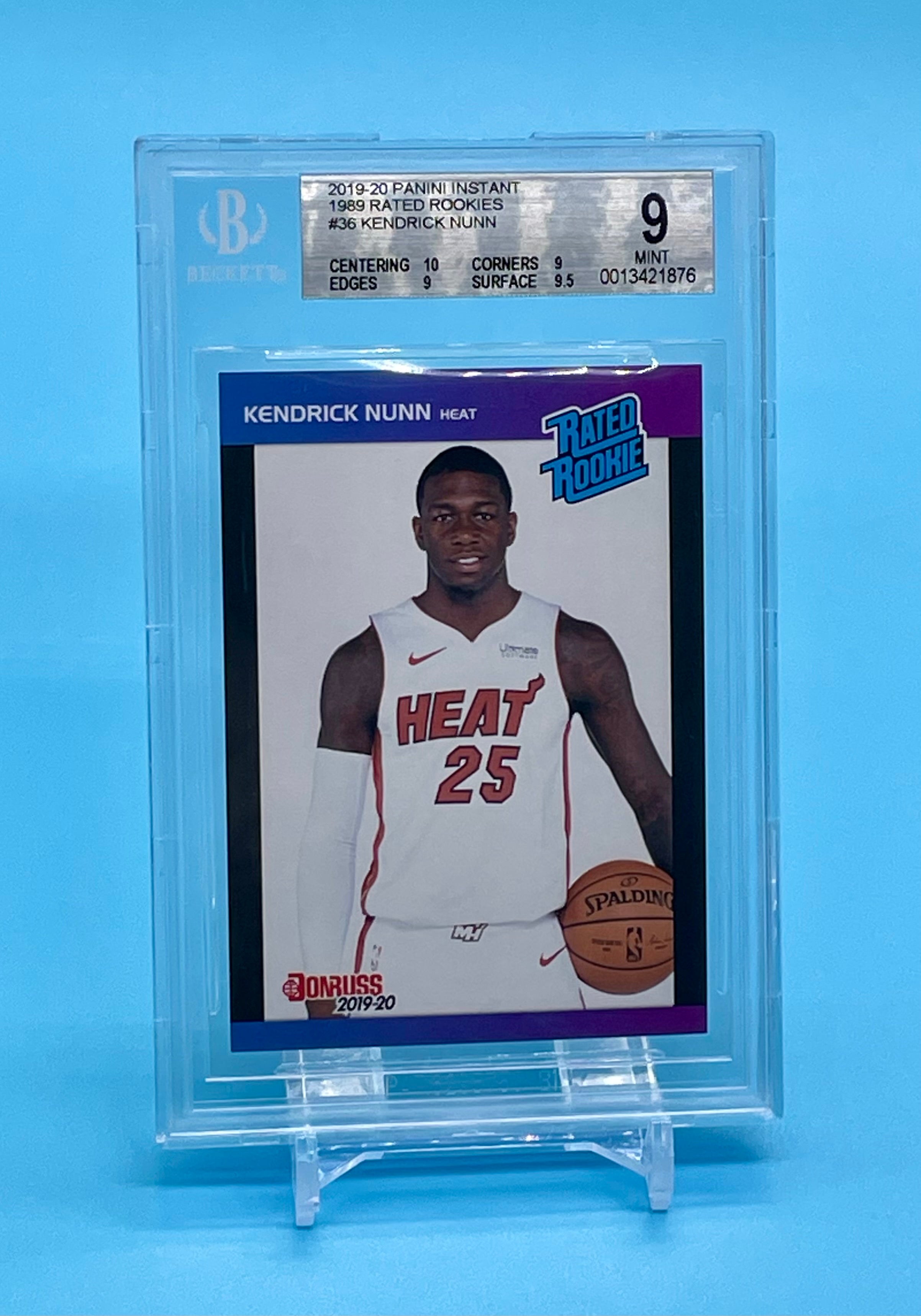 ❤️2019 Panini Instant Kendrick Nunn Rated 1989 Rookie BGS 9 Mint #36 Retro 1/3431 RC