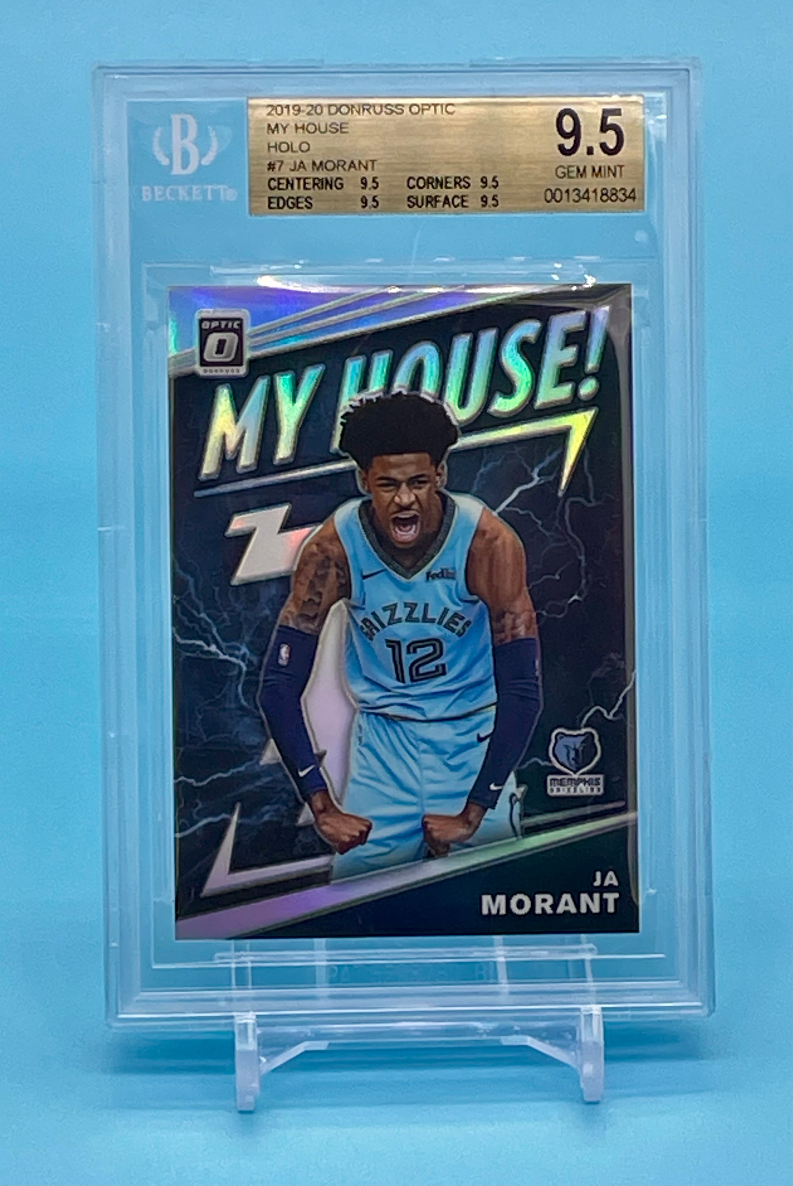 ❤️2019 Donruss Optic Ja Morant My House! #7 SILVER HOLO Rookie RC Gem Mint BGS 9.5