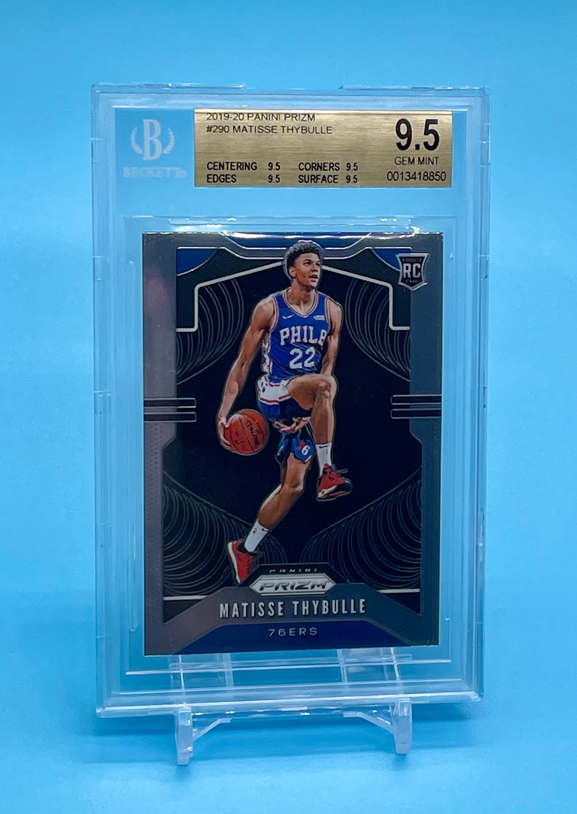 ❤️2019 Panini Prizm Matisse Thybulle Base Rookie Card RC #290 BGS 9.5 Gem Mint