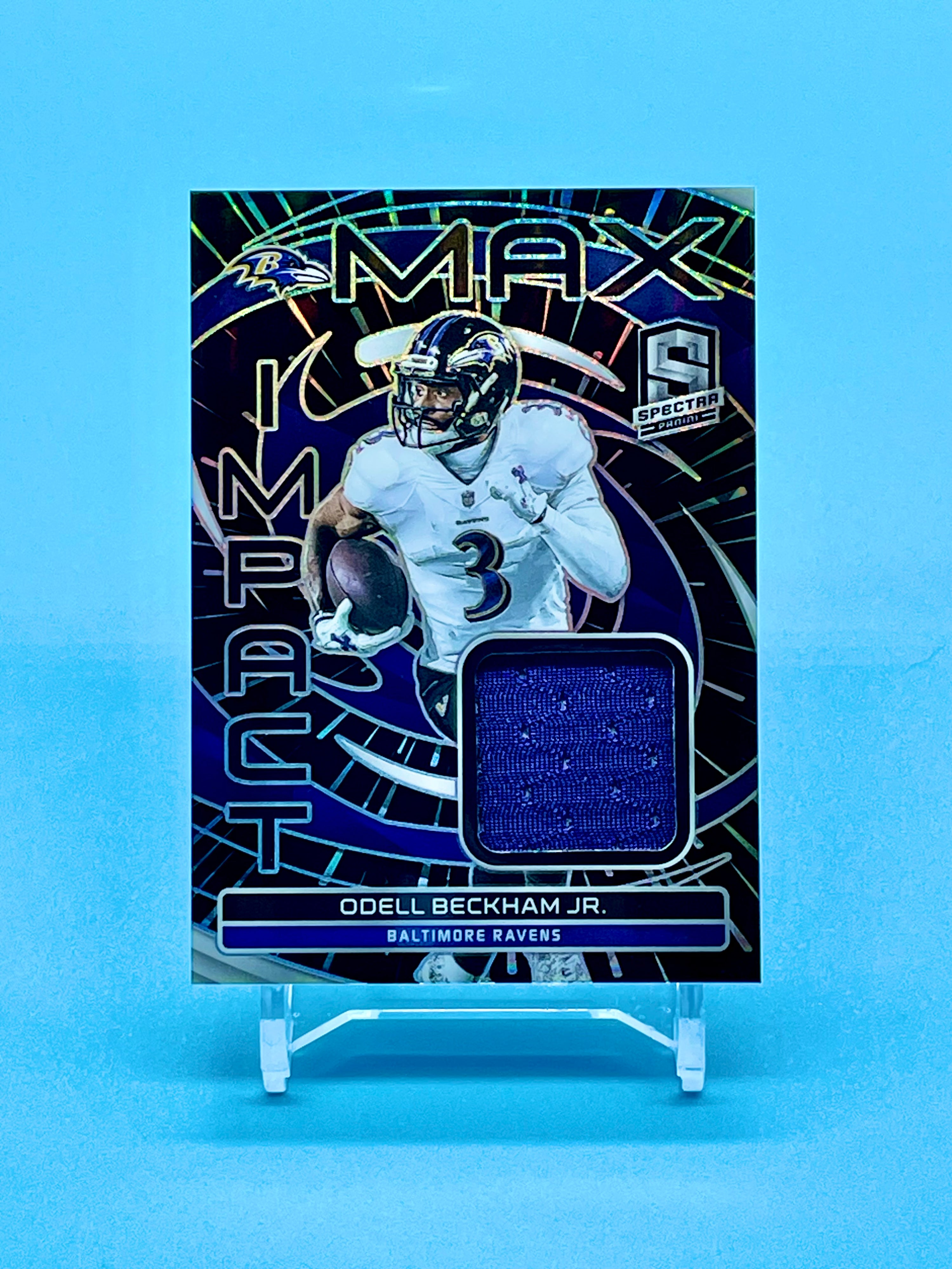 ❤️Odell Beckham Jr 2023 Spectra Max Impact Player Worn Jersey Prizm /75 Ravens