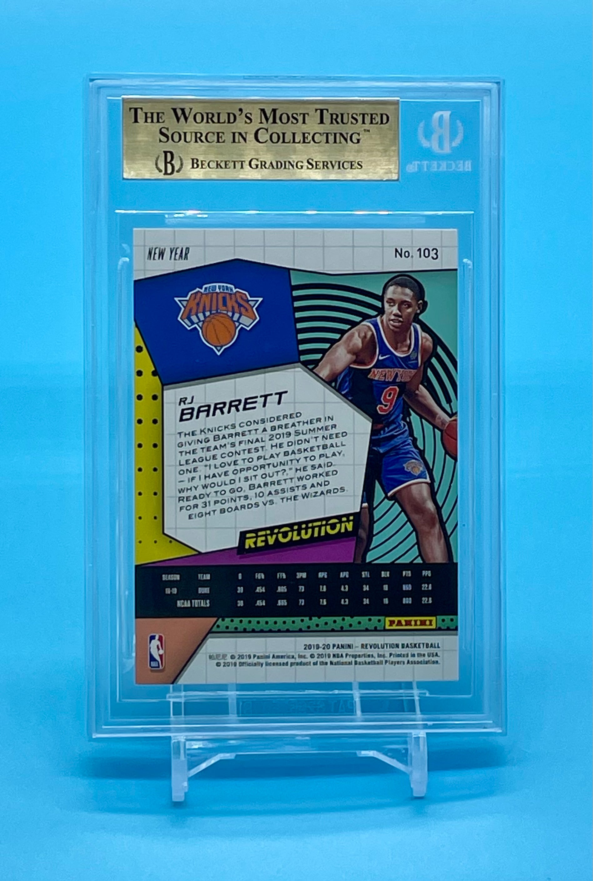 ❤️2019 Panini Revolution Chinese New Year RJ Barrett Rookie PSA 10 Cracked Ice