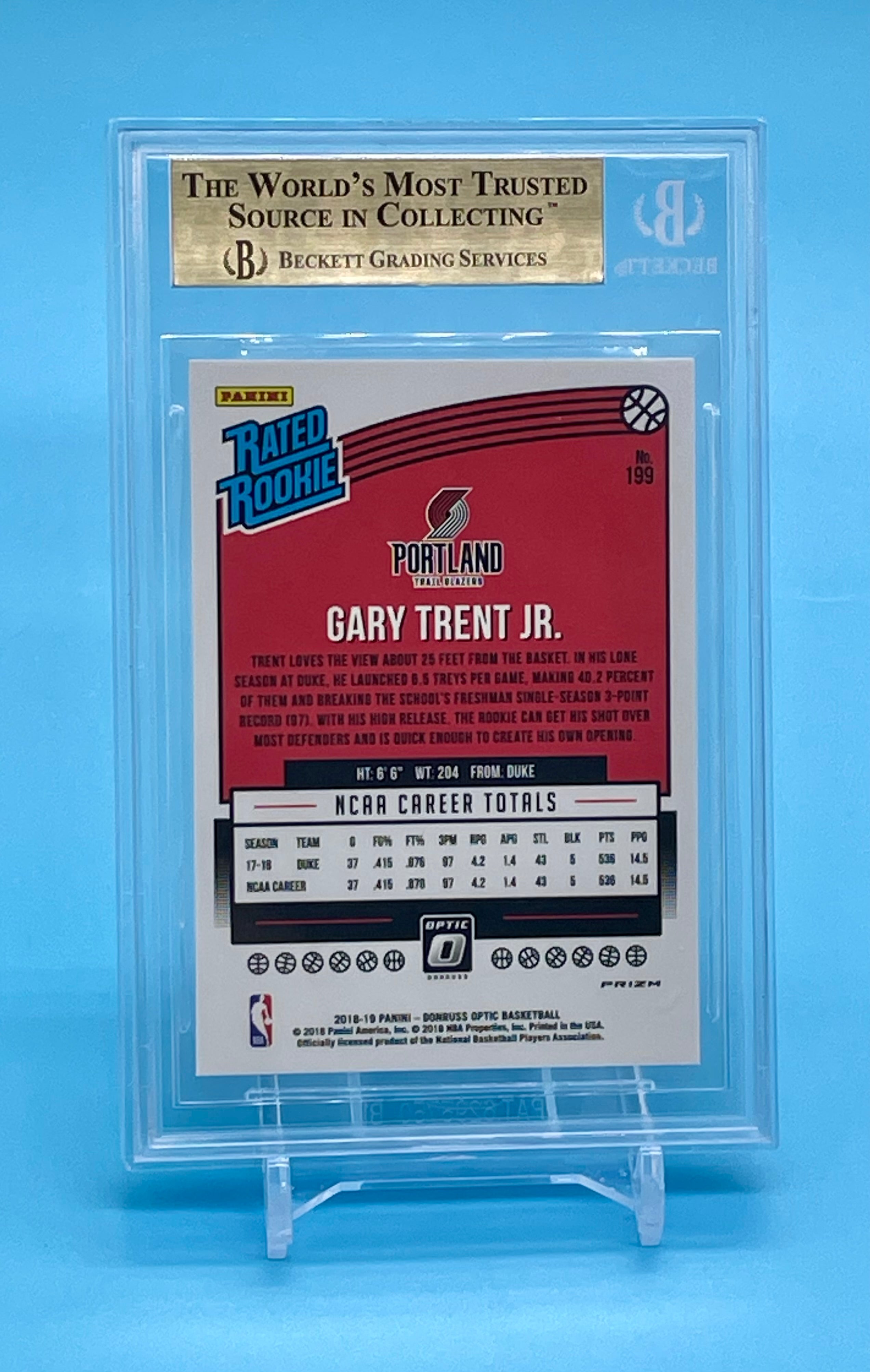 ❤️2018 Panini Donruss Optic #199 Gary Trent Jr. Shock BGS 9.5 Rookie RC Gem mint