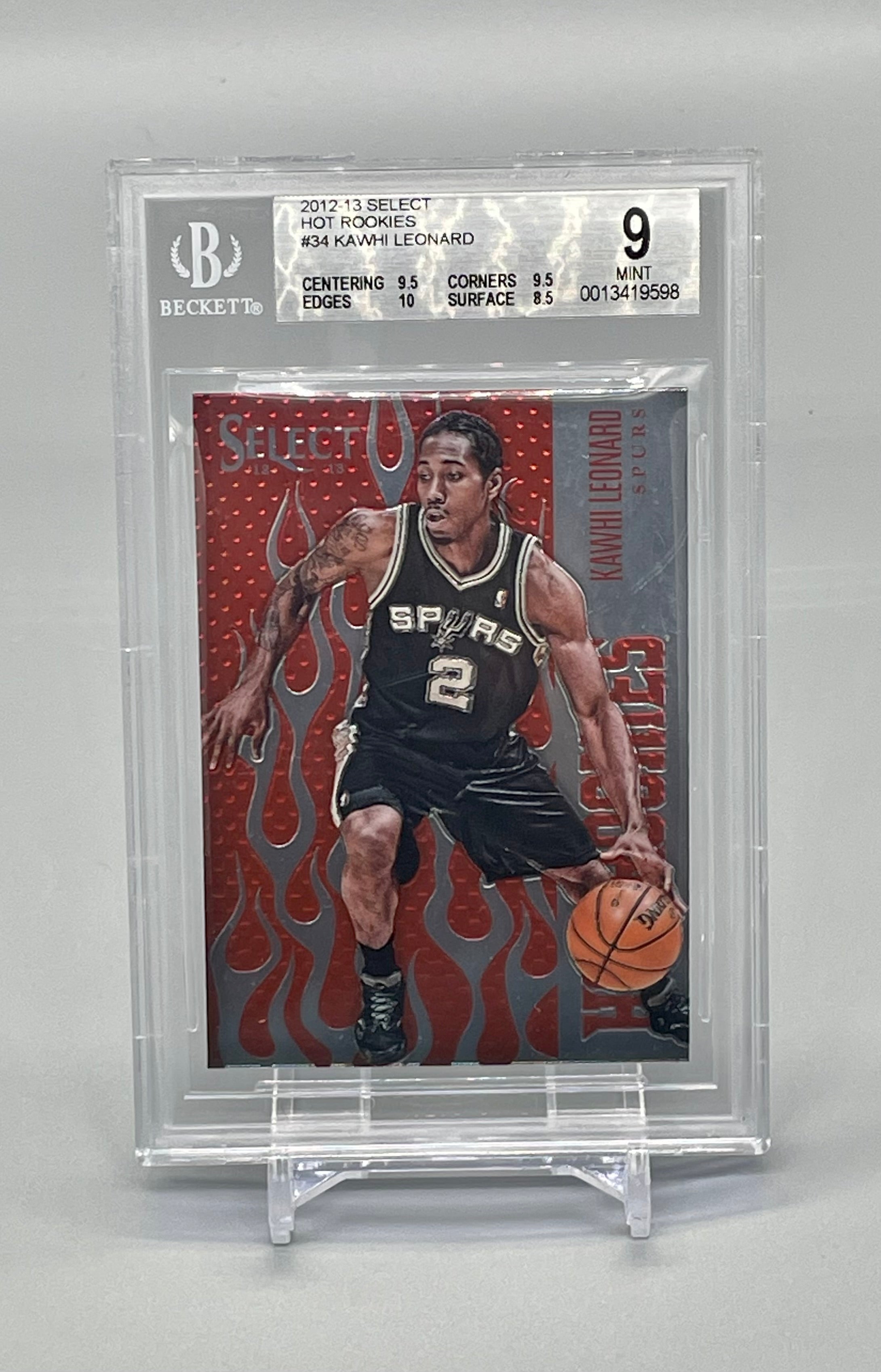 ❤️2012 Panini Select #34 Kawhi Leonard Hot Rookies Red RC BGS 9 Spurs Clippers