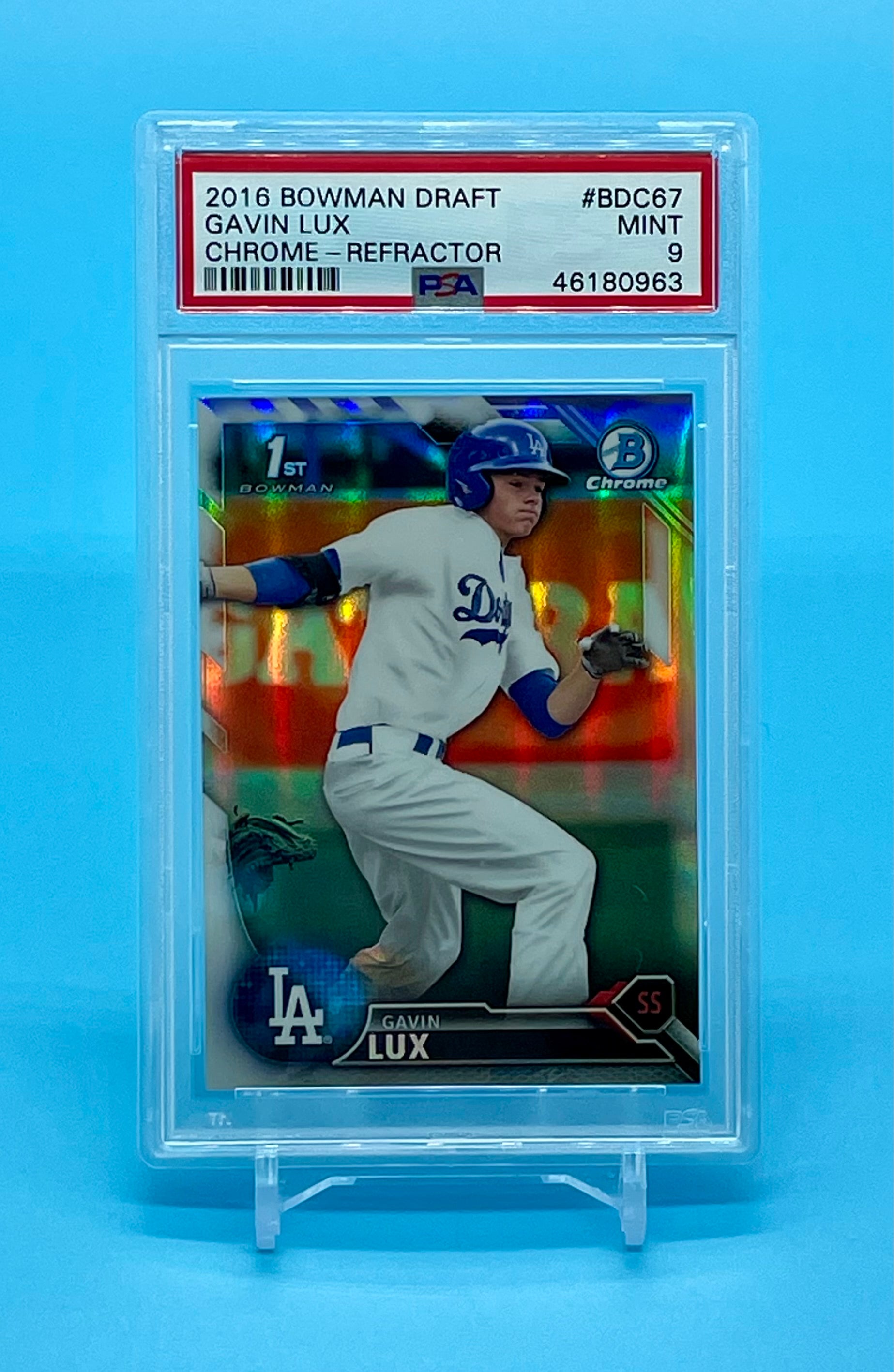 ❤️Gavin Lux Rookie PSA 10 Chrome Refractor Bowman Chrome 1st - LA Dodgers #BDC67