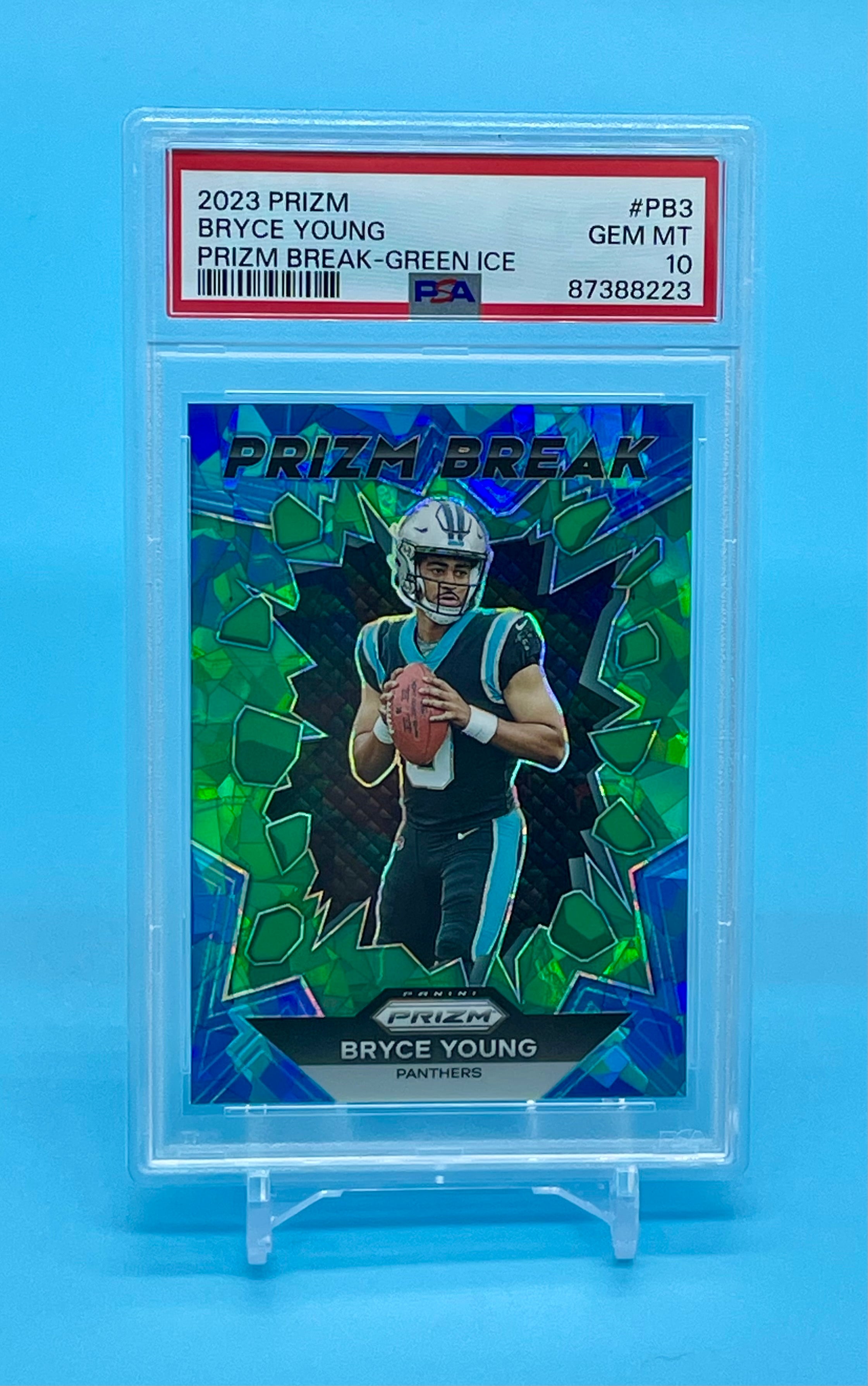 ❤️2023 Prizm Bryce Young Green Cracked Ice Prizm Break Rookie PSA 10 GEM MINT