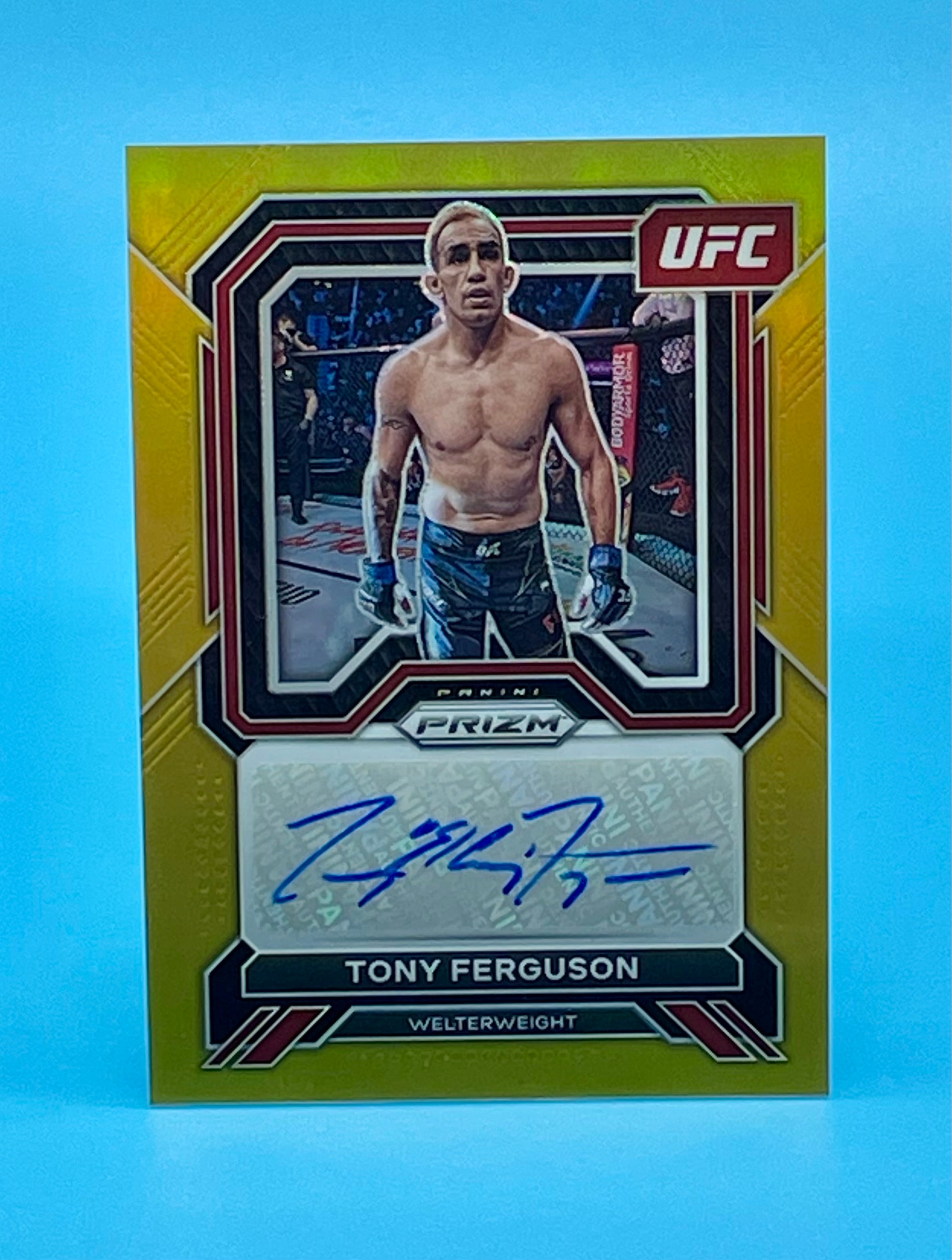 ❤️2023 Panini Prizm UFC Prizms Gold Auto #/10 SA-TFG Tony Ferguson Super Rare!