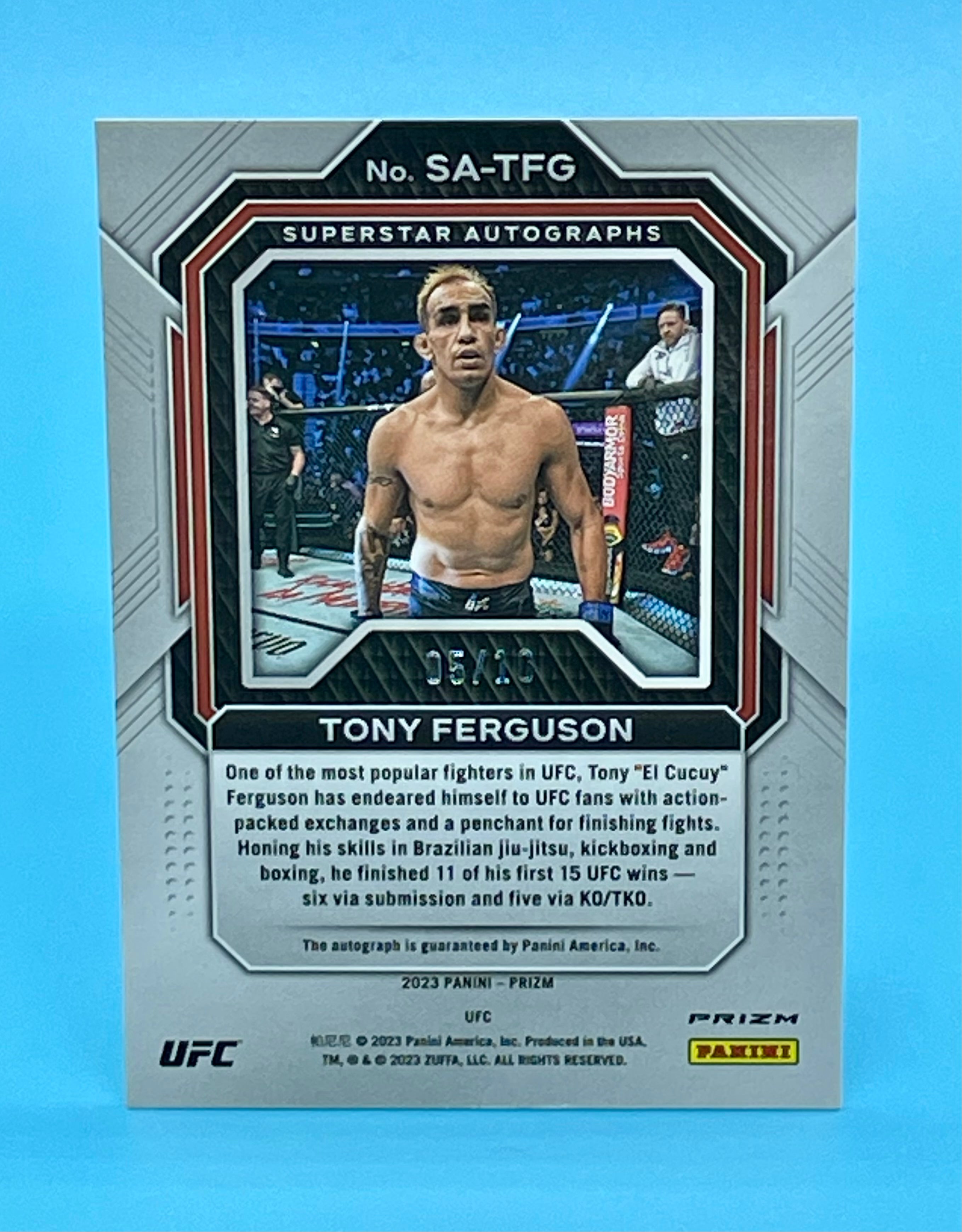 ❤️2023 Panini Prizm UFC Prizms Gold Auto #/10 SA-TFG Tony Ferguson Super Rare!