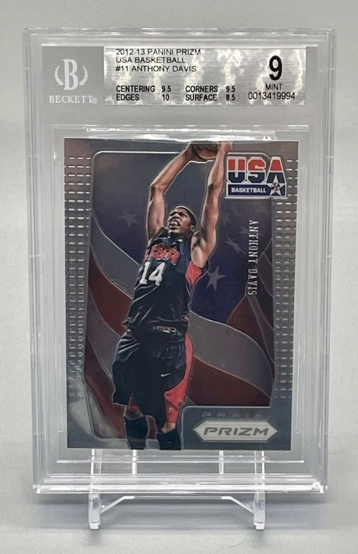 ❤️2012 Prizm Anthony Davis Rookie Rc USA Olympic Insert BGS 9 Mint Lakers 1st Edition