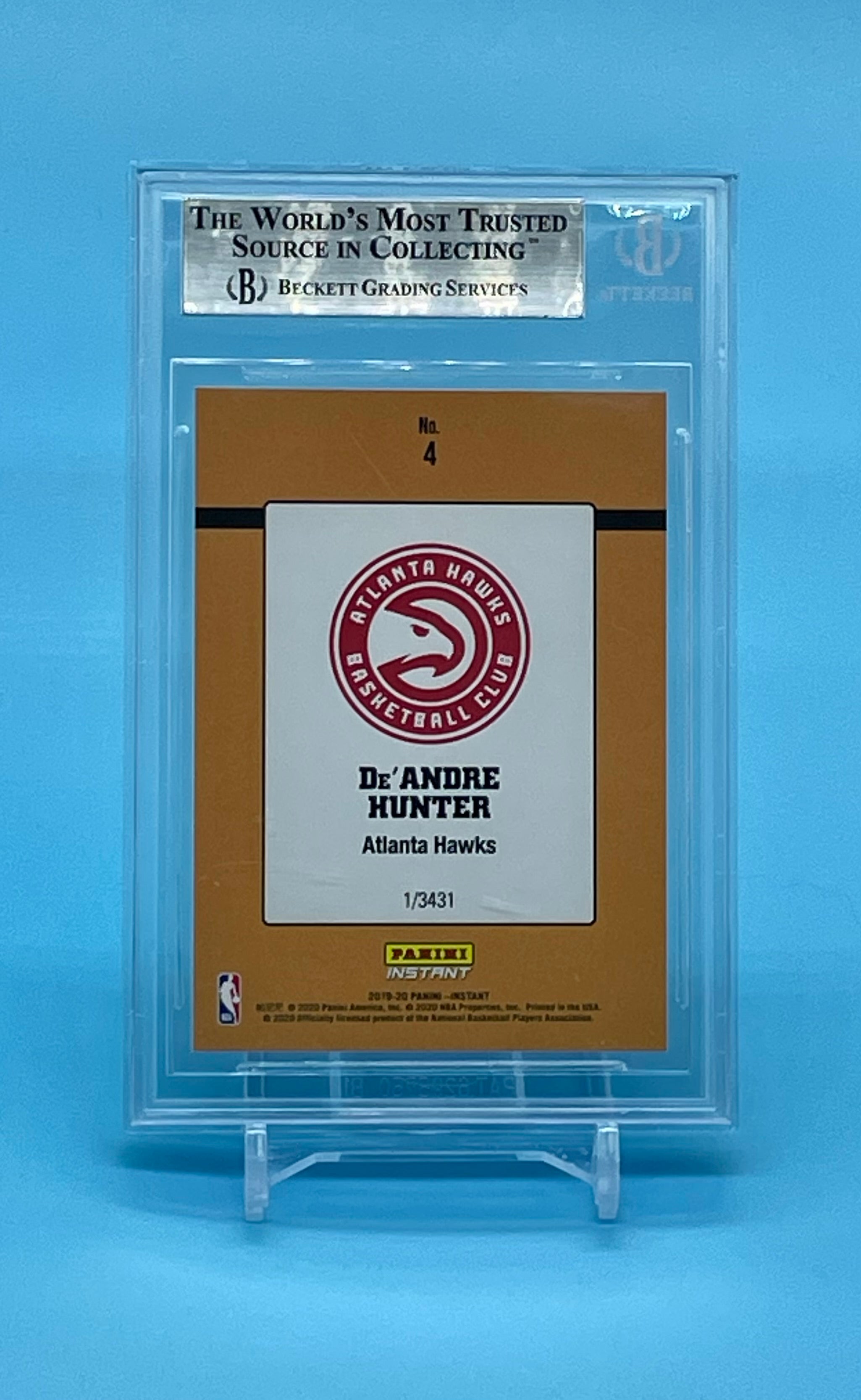 ❤️2019 Panini Instant De'Andre Hunter Rated Rookie 1989 Retro RC #4 BGS 9 1/3431