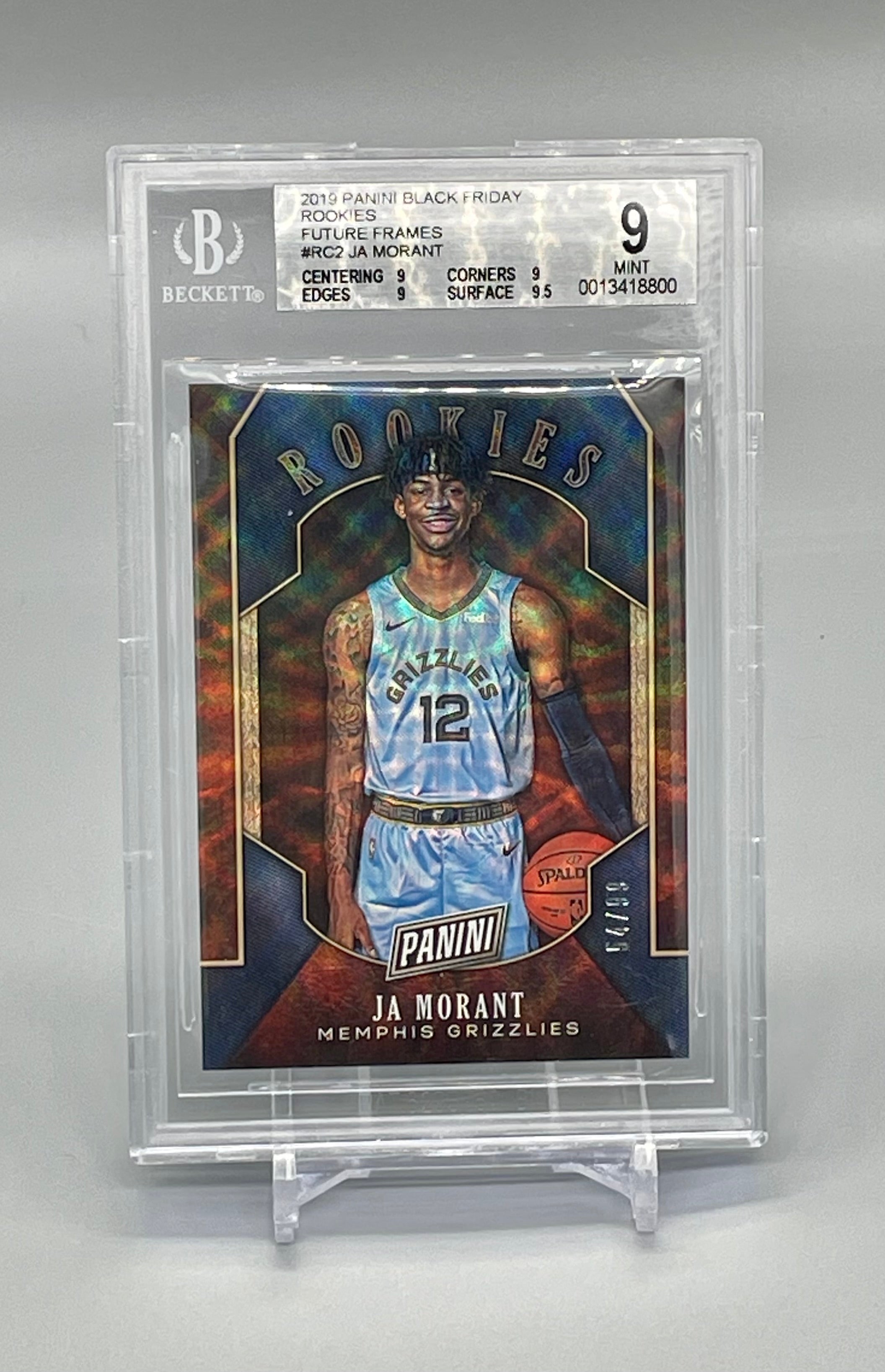 ❤️2019 Panini Black Friday Rookies Future Frames JA MORANT /99 Rookie RC BGS 9 - Pop 1!