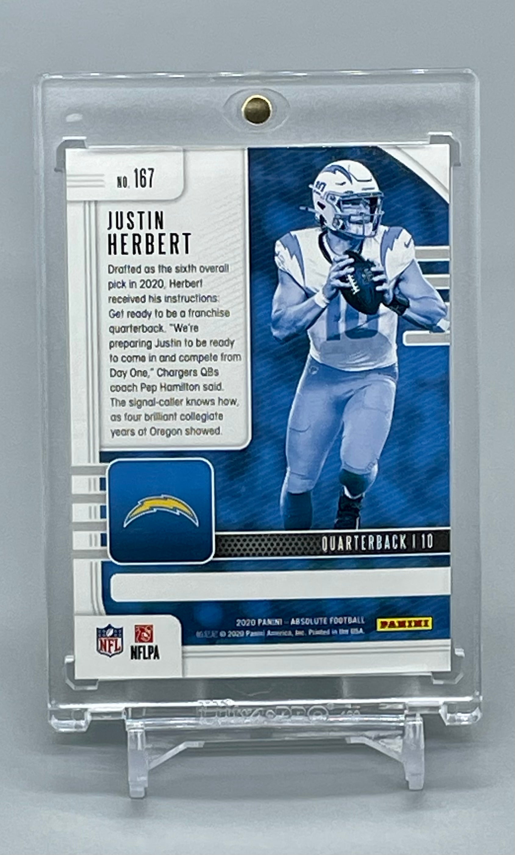 ❤️2020 Panini Absolute #167 Justin Herbert Rookie RC With Magnetic Hard Case