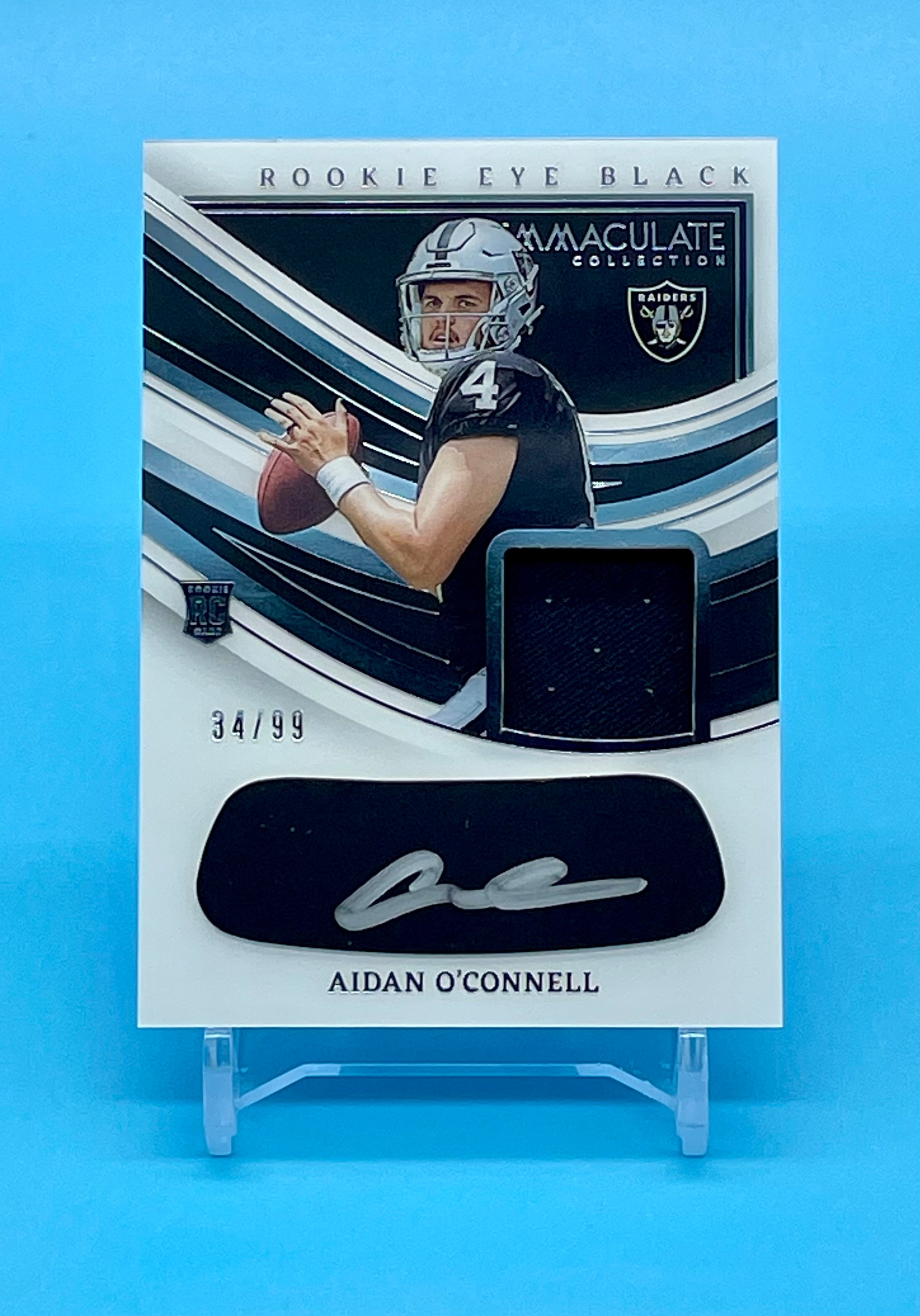 ❤️2023 IMMACULATE AIDAN O’CONNELL /99 EYE BLACK ROOKIE RC PATCH AUTO RAIDERS SP