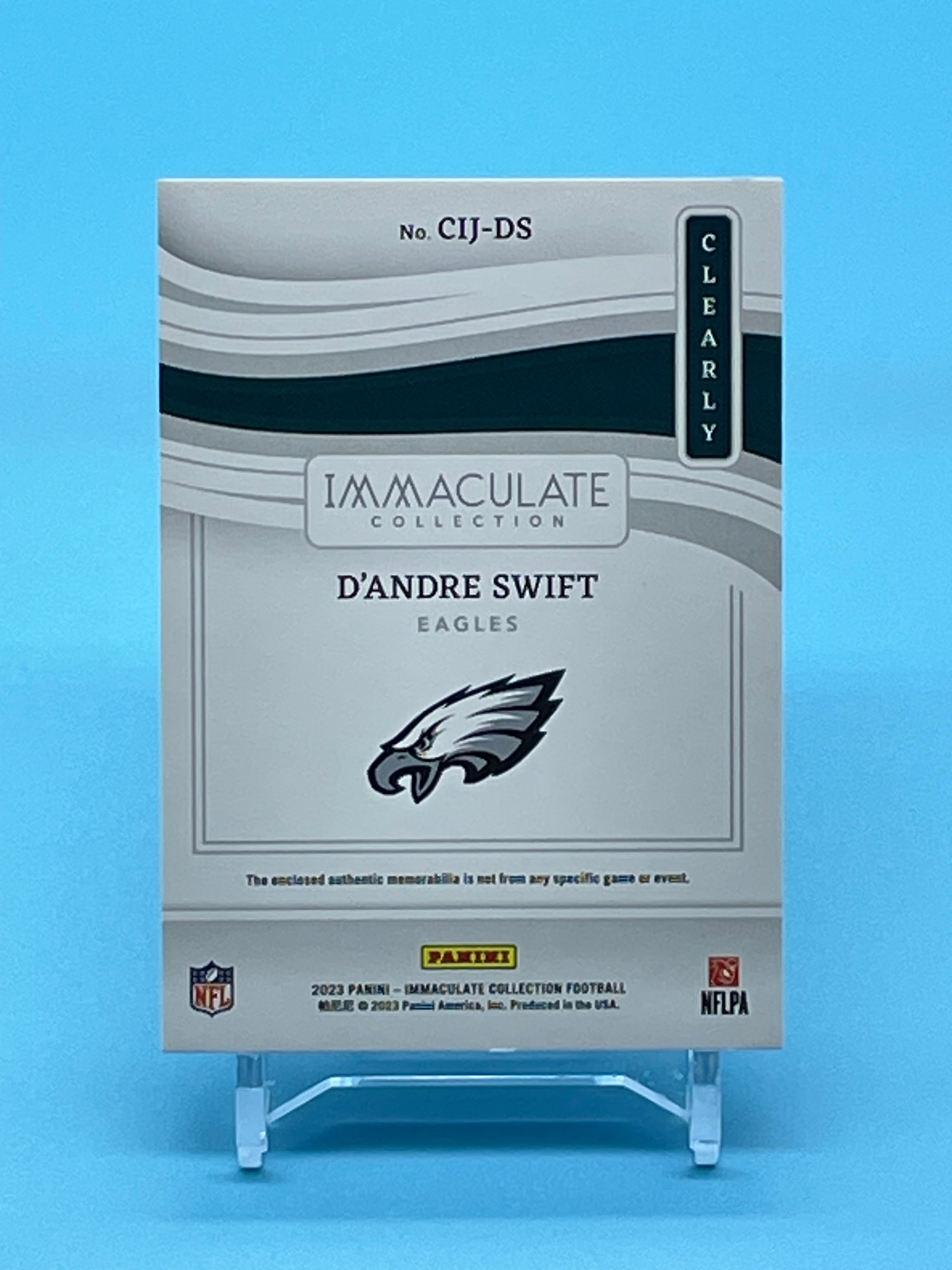 ❤️D'andre Dandre Swift 2023 Immaculate Clearly Player Worn Patch /99 Eagles